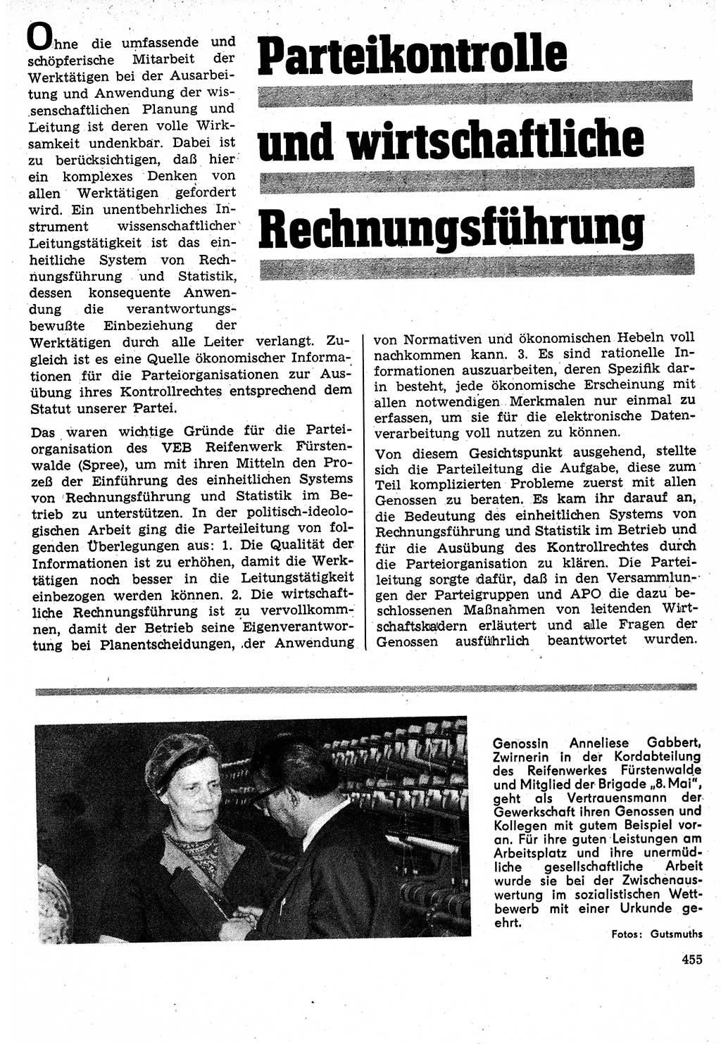 Neuer Weg (NW), Organ des Zentralkomitees (ZK) der SED (Sozialistische Einheitspartei Deutschlands) für Fragen des Parteilebens, 24. Jahrgang [Deutsche Demokratische Republik (DDR)] 1969, Seite 455 (NW ZK SED DDR 1969, S. 455)