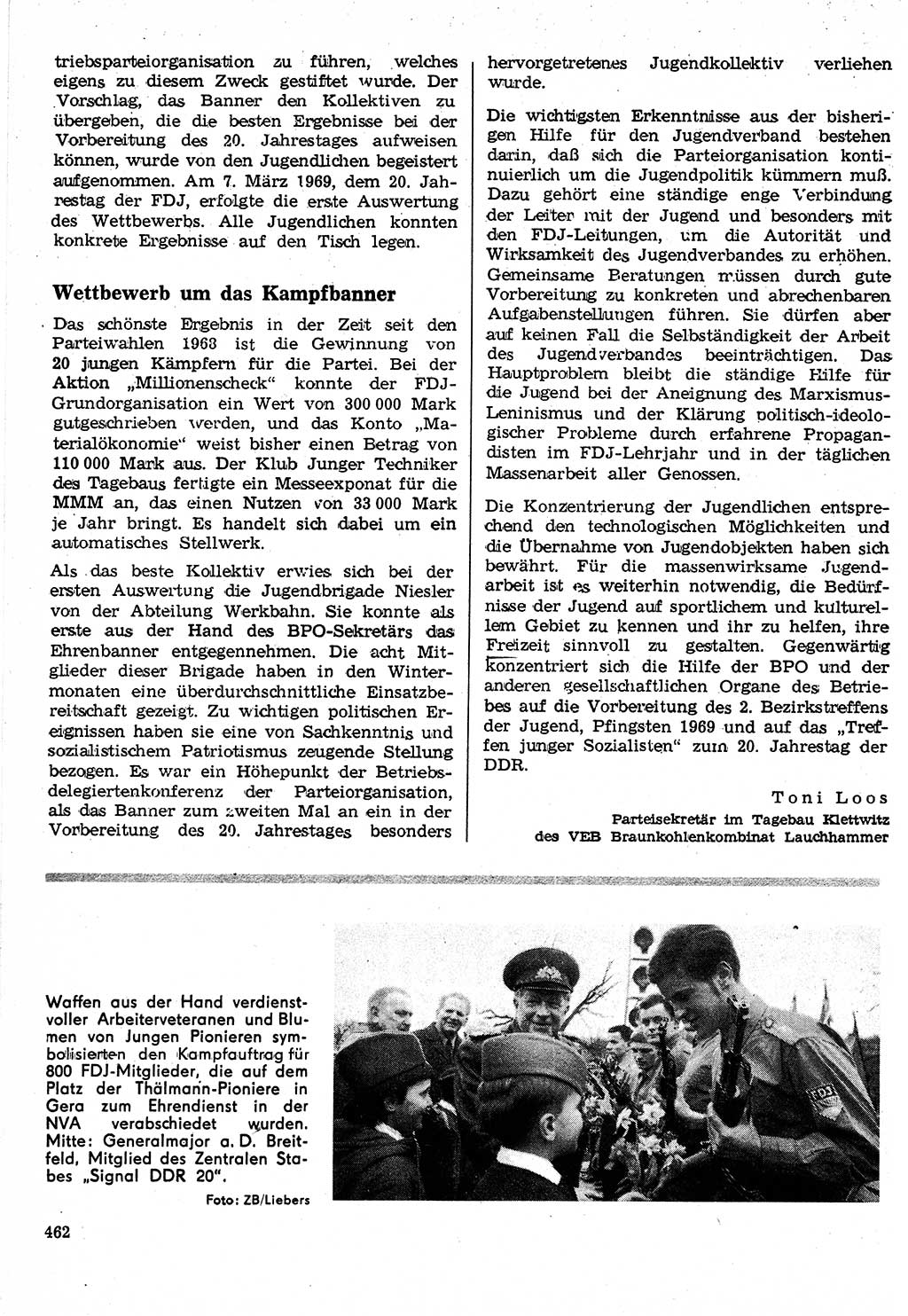 Neuer Weg (NW), Organ des Zentralkomitees (ZK) der SED (Sozialistische Einheitspartei Deutschlands) für Fragen des Parteilebens, 24. Jahrgang [Deutsche Demokratische Republik (DDR)] 1969, Seite 462 (NW ZK SED DDR 1969, S. 462)