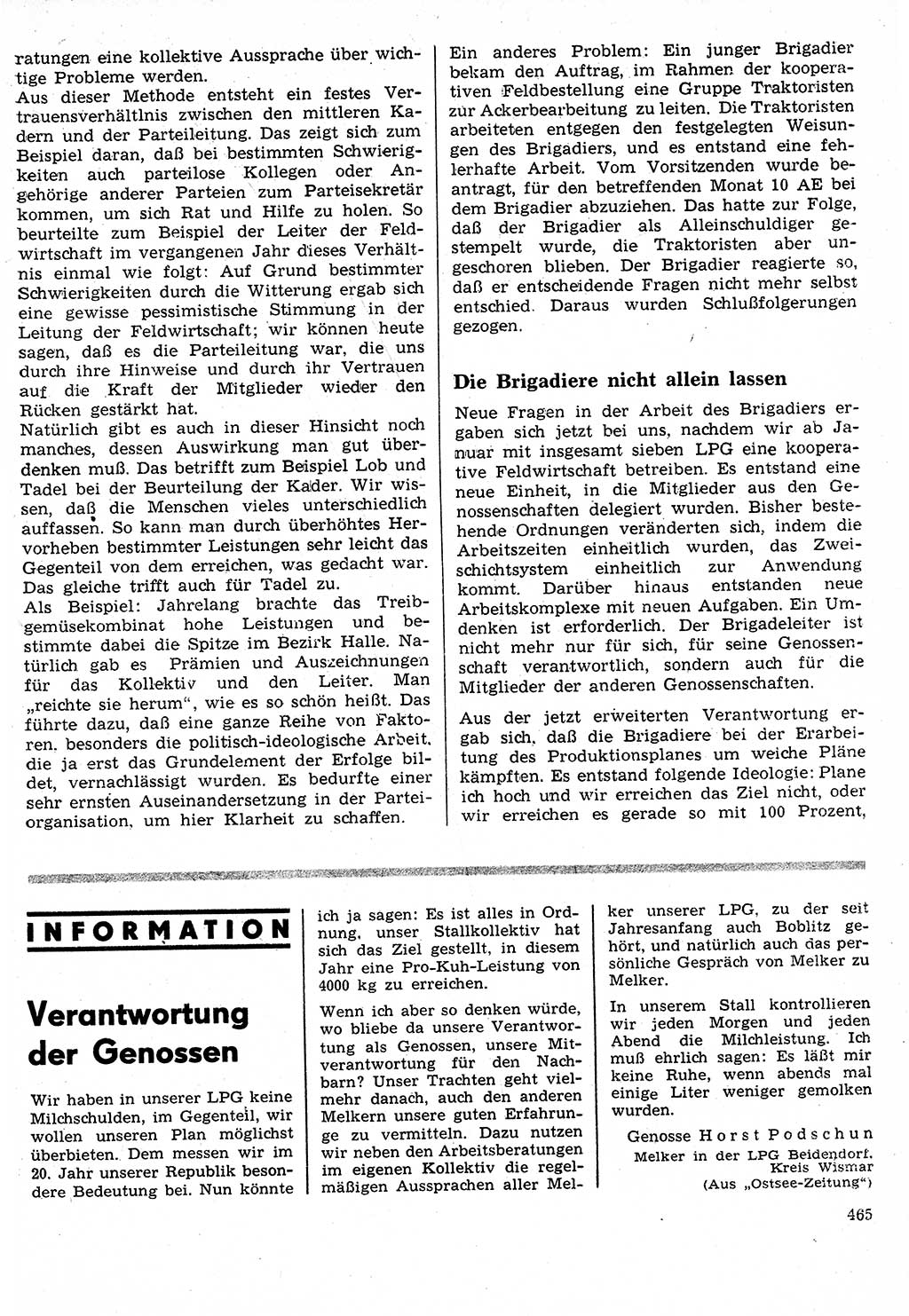 Neuer Weg (NW), Organ des Zentralkomitees (ZK) der SED (Sozialistische Einheitspartei Deutschlands) für Fragen des Parteilebens, 24. Jahrgang [Deutsche Demokratische Republik (DDR)] 1969, Seite 465 (NW ZK SED DDR 1969, S. 465)