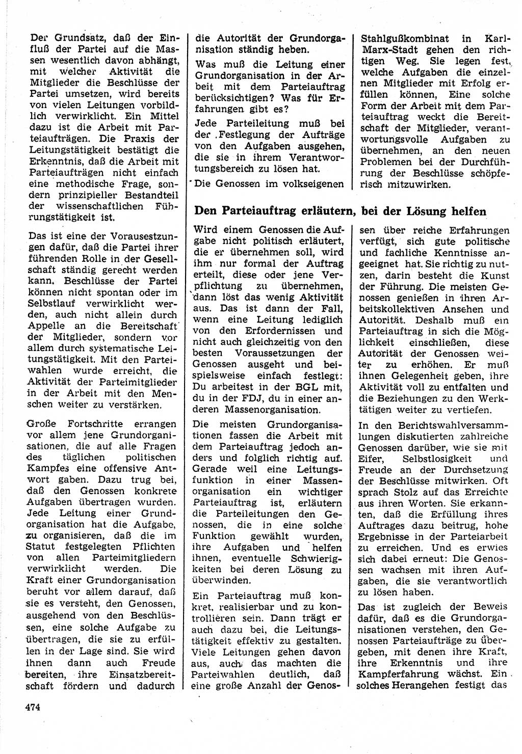 Neuer Weg (NW), Organ des Zentralkomitees (ZK) der SED (Sozialistische Einheitspartei Deutschlands) für Fragen des Parteilebens, 24. Jahrgang [Deutsche Demokratische Republik (DDR)] 1969, Seite 474 (NW ZK SED DDR 1969, S. 474)