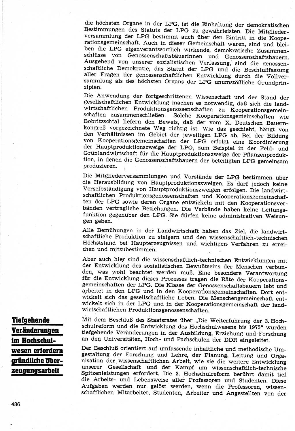 Neuer Weg (NW), Organ des Zentralkomitees (ZK) der SED (Sozialistische Einheitspartei Deutschlands) für Fragen des Parteilebens, 24. Jahrgang [Deutsche Demokratische Republik (DDR)] 1969, Seite 486 (NW ZK SED DDR 1969, S. 486)