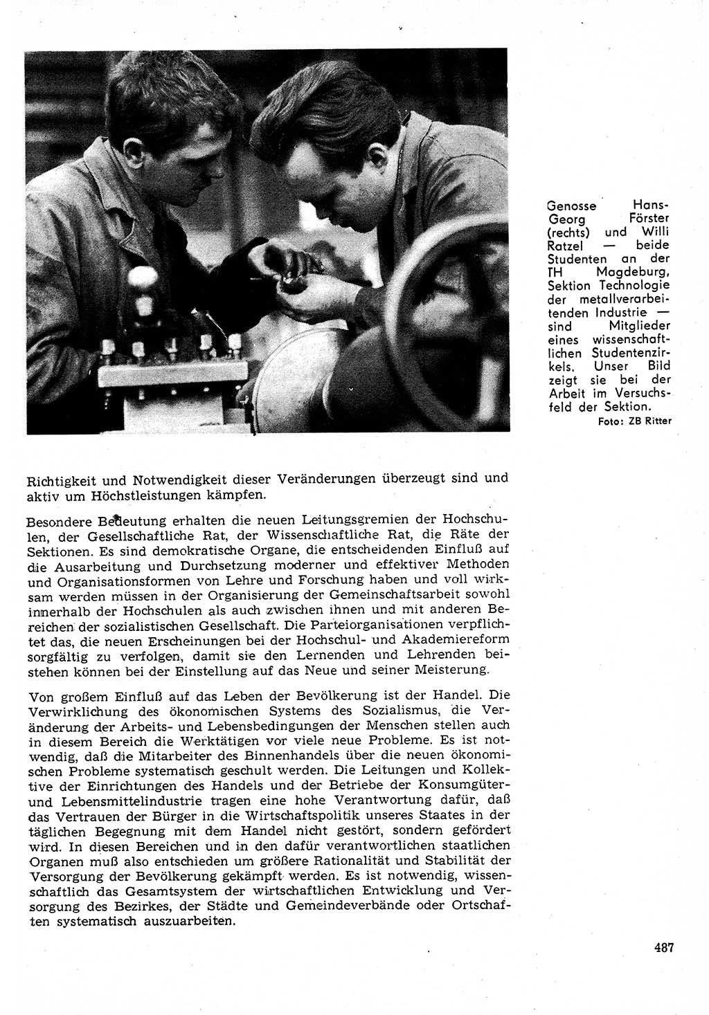 Neuer Weg (NW), Organ des Zentralkomitees (ZK) der SED (Sozialistische Einheitspartei Deutschlands) für Fragen des Parteilebens, 24. Jahrgang [Deutsche Demokratische Republik (DDR)] 1969, Seite 487 (NW ZK SED DDR 1969, S. 487)