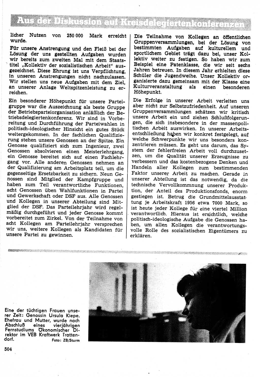 Neuer Weg (NW), Organ des Zentralkomitees (ZK) der SED (Sozialistische Einheitspartei Deutschlands) für Fragen des Parteilebens, 24. Jahrgang [Deutsche Demokratische Republik (DDR)] 1969, Seite 504 (NW ZK SED DDR 1969, S. 504)