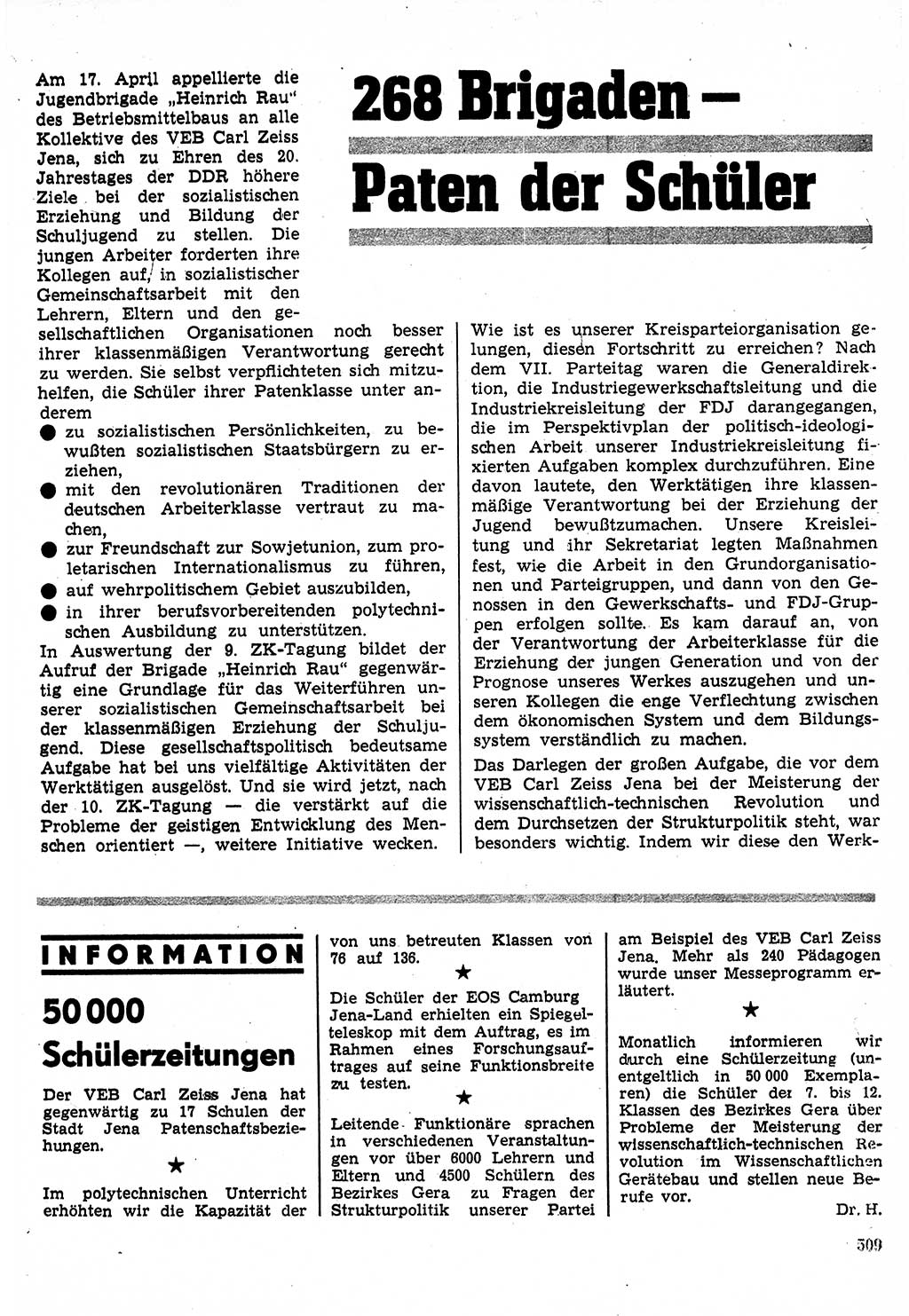 Neuer Weg (NW), Organ des Zentralkomitees (ZK) der SED (Sozialistische Einheitspartei Deutschlands) für Fragen des Parteilebens, 24. Jahrgang [Deutsche Demokratische Republik (DDR)] 1969, Seite 509 (NW ZK SED DDR 1969, S. 509)