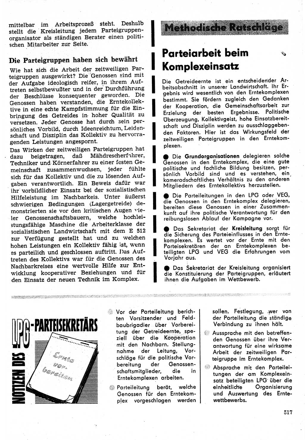 Neuer Weg (NW), Organ des Zentralkomitees (ZK) der SED (Sozialistische Einheitspartei Deutschlands) für Fragen des Parteilebens, 24. Jahrgang [Deutsche Demokratische Republik (DDR)] 1969, Seite 517 (NW ZK SED DDR 1969, S. 517)