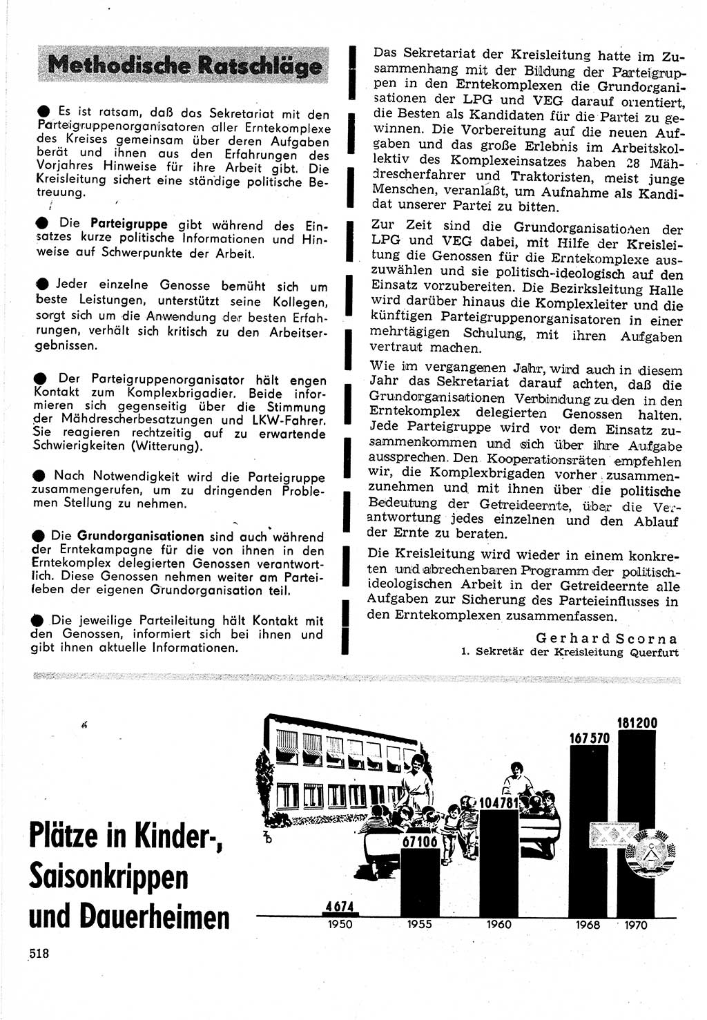 Neuer Weg (NW), Organ des Zentralkomitees (ZK) der SED (Sozialistische Einheitspartei Deutschlands) für Fragen des Parteilebens, 24. Jahrgang [Deutsche Demokratische Republik (DDR)] 1969, Seite 518 (NW ZK SED DDR 1969, S. 518)