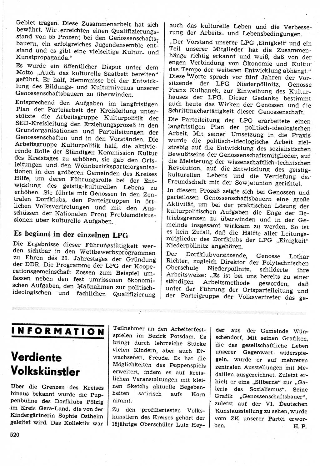 Neuer Weg (NW), Organ des Zentralkomitees (ZK) der SED (Sozialistische Einheitspartei Deutschlands) für Fragen des Parteilebens, 24. Jahrgang [Deutsche Demokratische Republik (DDR)] 1969, Seite 520 (NW ZK SED DDR 1969, S. 520)