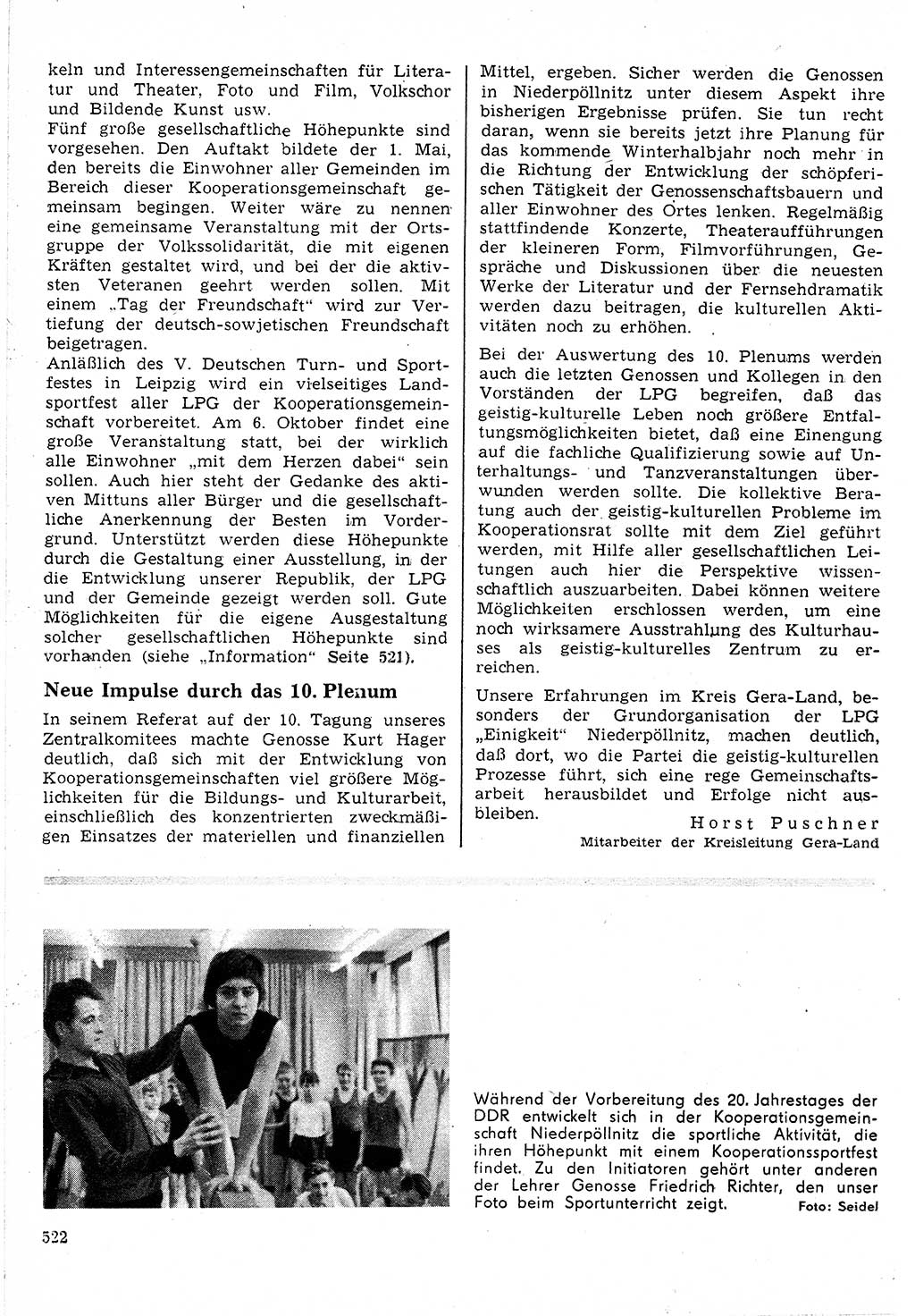 Neuer Weg (NW), Organ des Zentralkomitees (ZK) der SED (Sozialistische Einheitspartei Deutschlands) für Fragen des Parteilebens, 24. Jahrgang [Deutsche Demokratische Republik (DDR)] 1969, Seite 522 (NW ZK SED DDR 1969, S. 522)