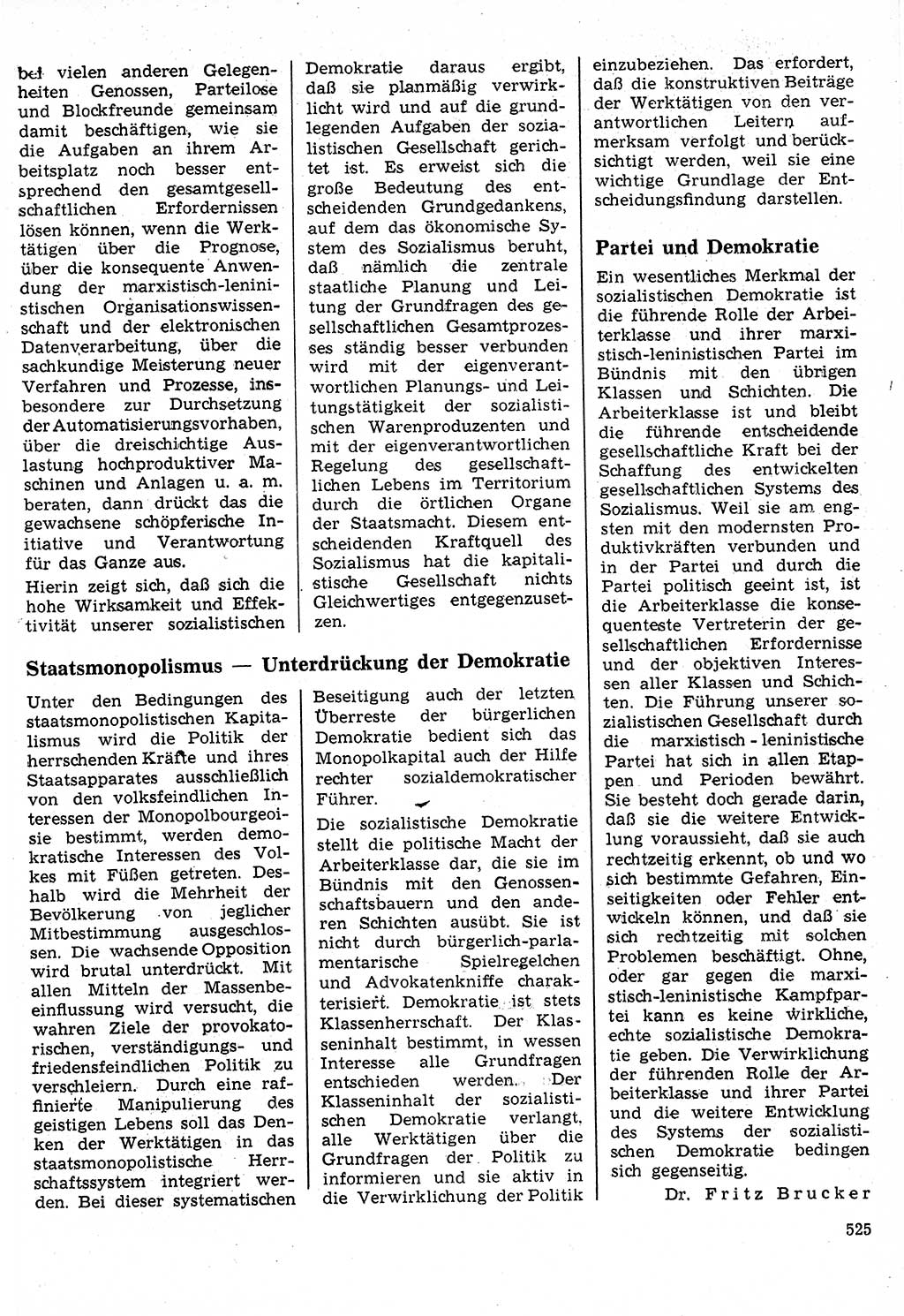 Neuer Weg (NW), Organ des Zentralkomitees (ZK) der SED (Sozialistische Einheitspartei Deutschlands) für Fragen des Parteilebens, 24. Jahrgang [Deutsche Demokratische Republik (DDR)] 1969, Seite 525 (NW ZK SED DDR 1969, S. 525)