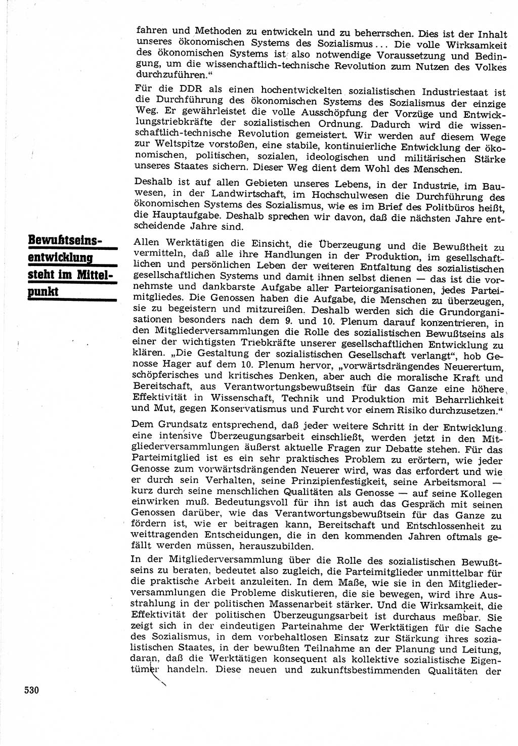 Neuer Weg (NW), Organ des Zentralkomitees (ZK) der SED (Sozialistische Einheitspartei Deutschlands) für Fragen des Parteilebens, 24. Jahrgang [Deutsche Demokratische Republik (DDR)] 1969, Seite 530 (NW ZK SED DDR 1969, S. 530)