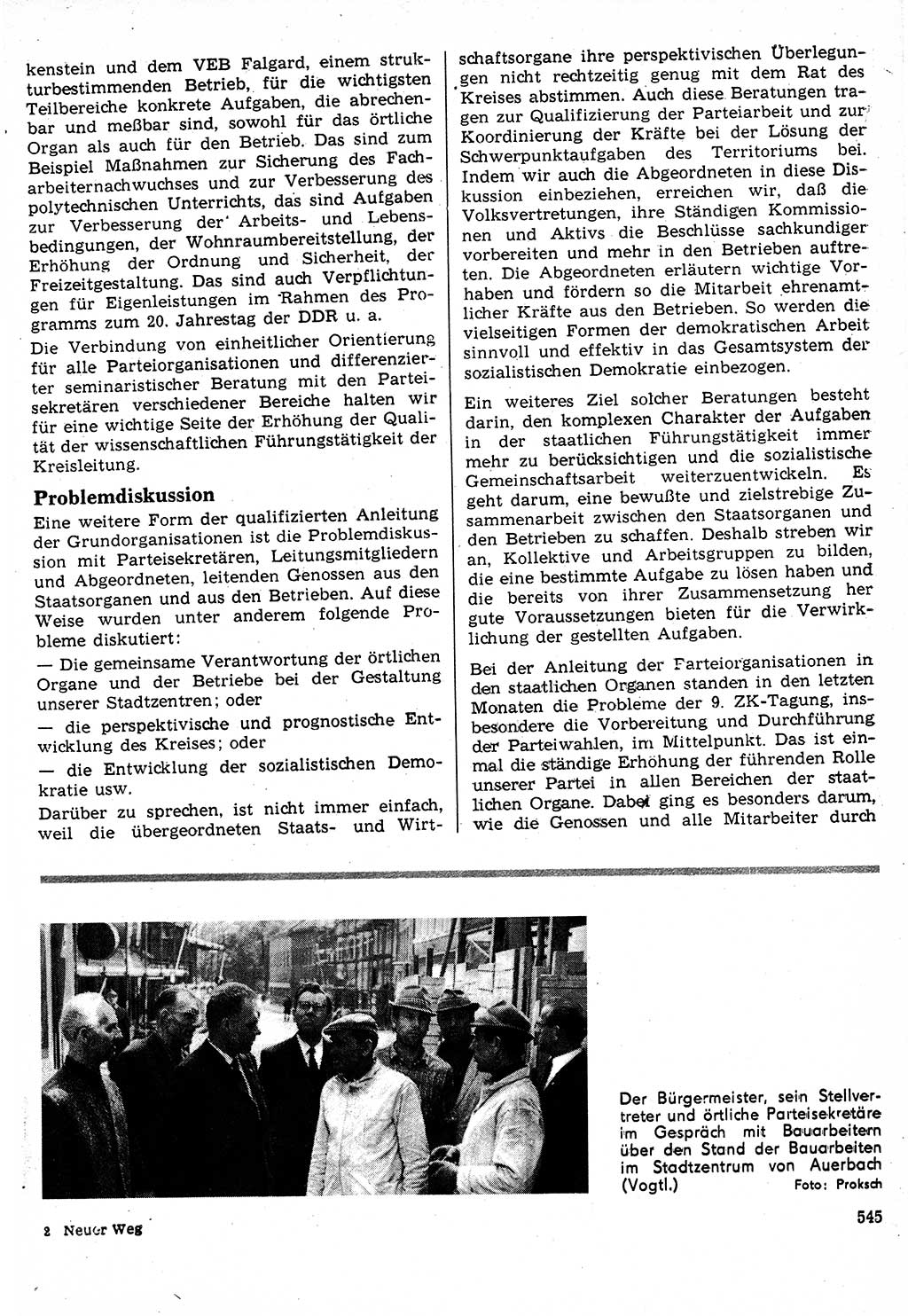 Neuer Weg (NW), Organ des Zentralkomitees (ZK) der SED (Sozialistische Einheitspartei Deutschlands) für Fragen des Parteilebens, 24. Jahrgang [Deutsche Demokratische Republik (DDR)] 1969, Seite 545 (NW ZK SED DDR 1969, S. 545)
