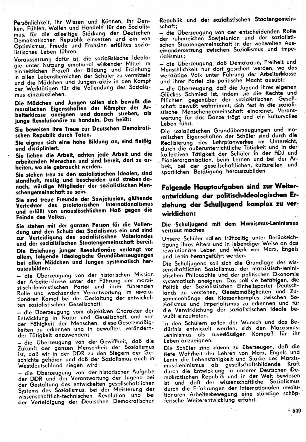 Neuer Weg (NW), Organ des Zentralkomitees (ZK) der SED (Sozialistische Einheitspartei Deutschlands) für Fragen des Parteilebens, 24. Jahrgang [Deutsche Demokratische Republik (DDR)] 1969, Seite 549 (NW ZK SED DDR 1969, S. 549)