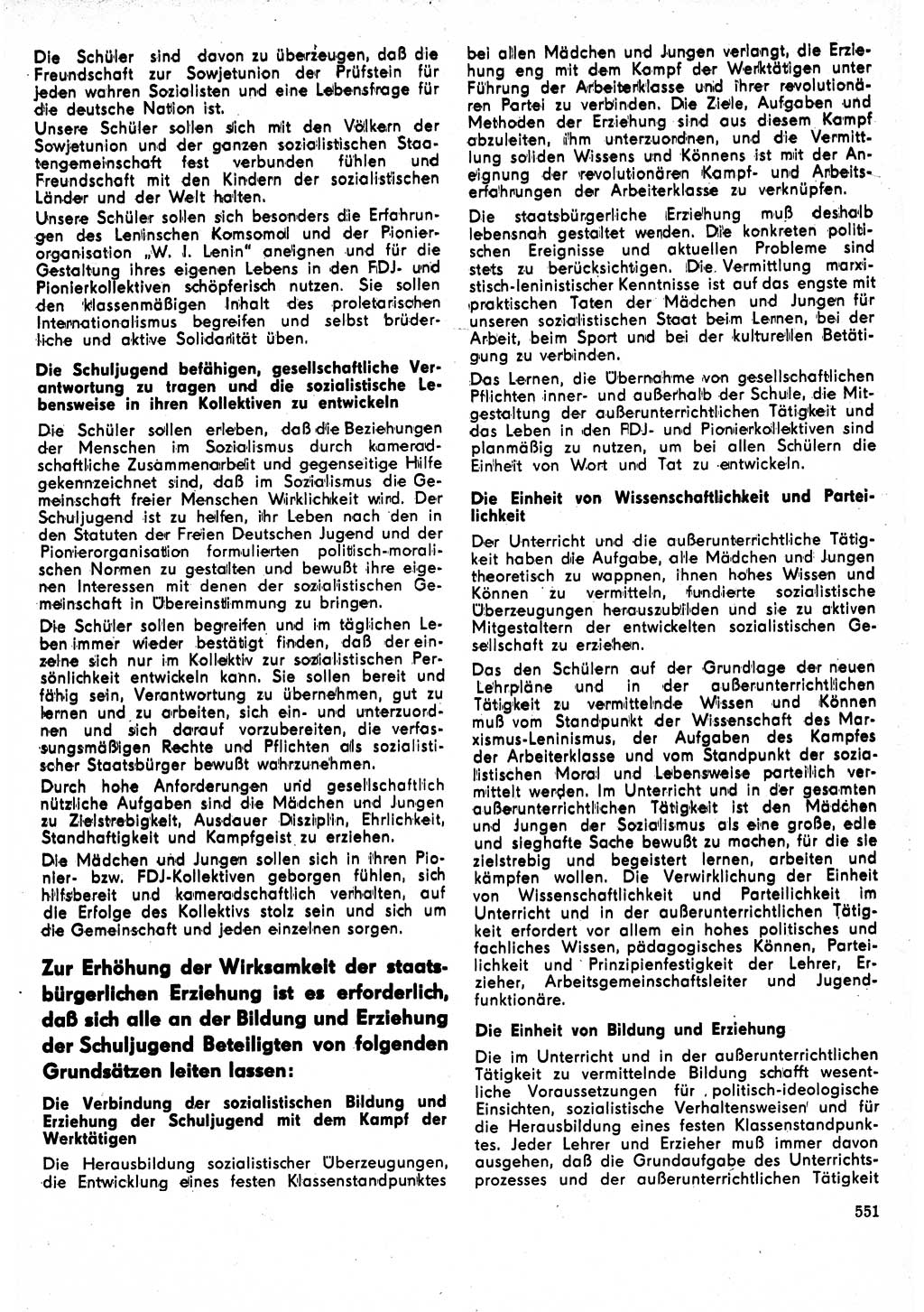 Neuer Weg (NW), Organ des Zentralkomitees (ZK) der SED (Sozialistische Einheitspartei Deutschlands) für Fragen des Parteilebens, 24. Jahrgang [Deutsche Demokratische Republik (DDR)] 1969, Seite 551 (NW ZK SED DDR 1969, S. 551)
