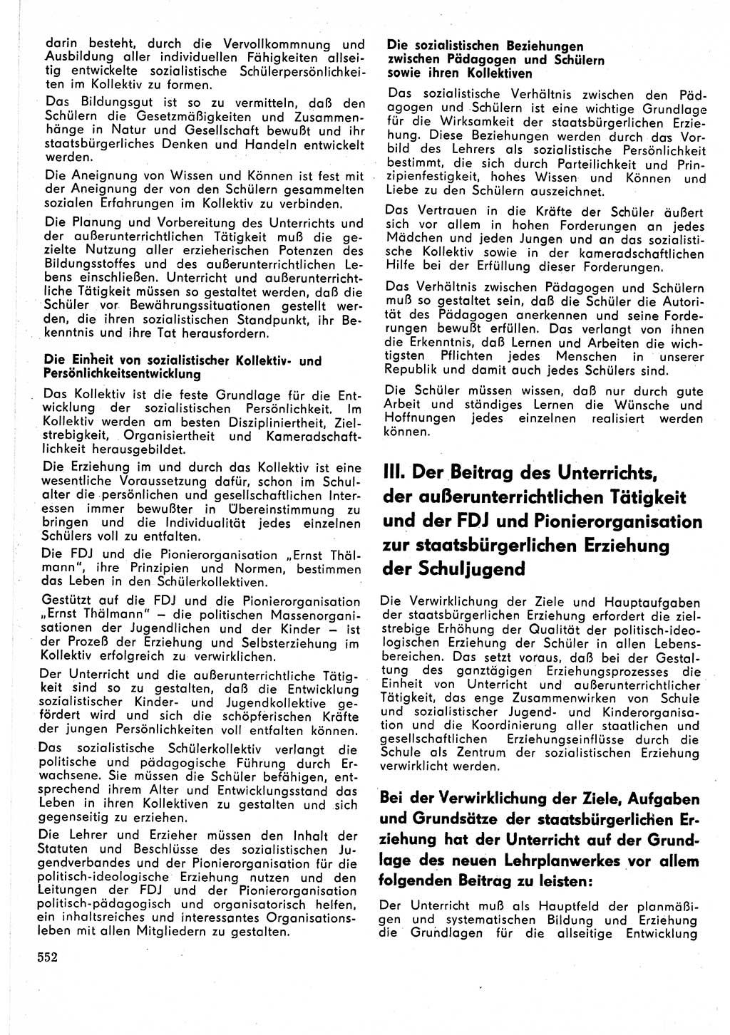 Neuer Weg (NW), Organ des Zentralkomitees (ZK) der SED (Sozialistische Einheitspartei Deutschlands) für Fragen des Parteilebens, 24. Jahrgang [Deutsche Demokratische Republik (DDR)] 1969, Seite 552 (NW ZK SED DDR 1969, S. 552)