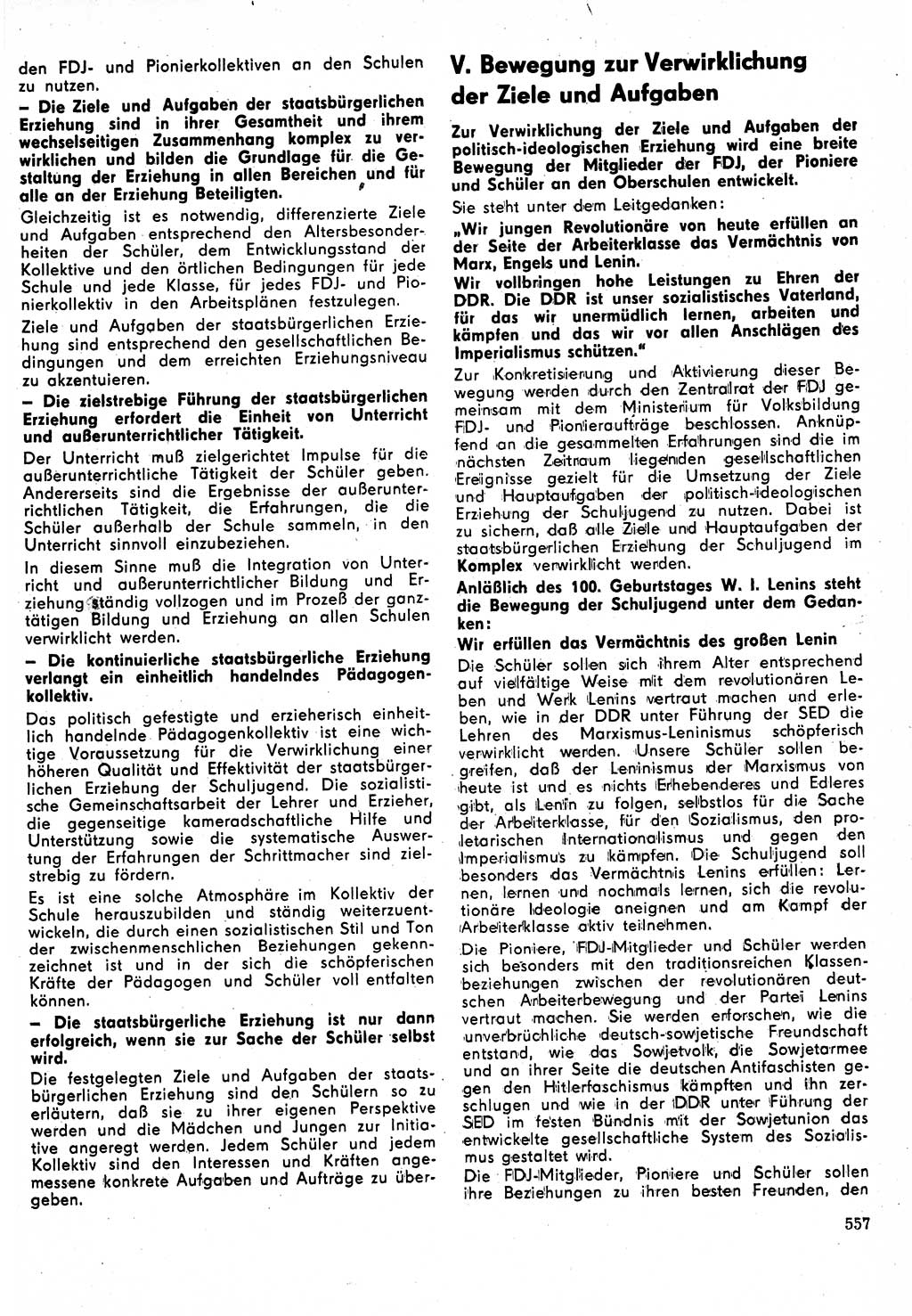 Neuer Weg (NW), Organ des Zentralkomitees (ZK) der SED (Sozialistische Einheitspartei Deutschlands) für Fragen des Parteilebens, 24. Jahrgang [Deutsche Demokratische Republik (DDR)] 1969, Seite 557 (NW ZK SED DDR 1969, S. 557)