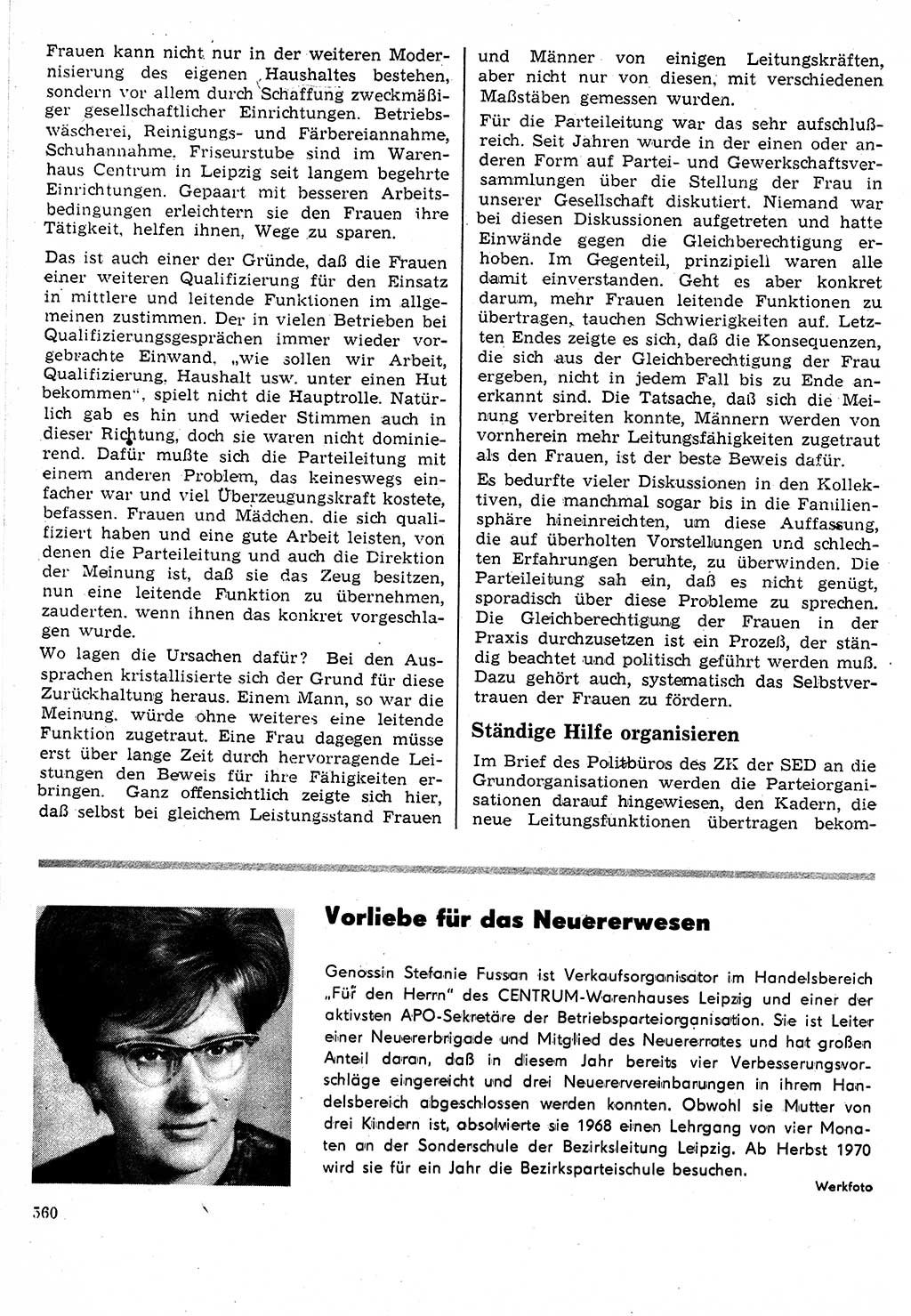 Neuer Weg (NW), Organ des Zentralkomitees (ZK) der SED (Sozialistische Einheitspartei Deutschlands) für Fragen des Parteilebens, 24. Jahrgang [Deutsche Demokratische Republik (DDR)] 1969, Seite 560 (NW ZK SED DDR 1969, S. 560)