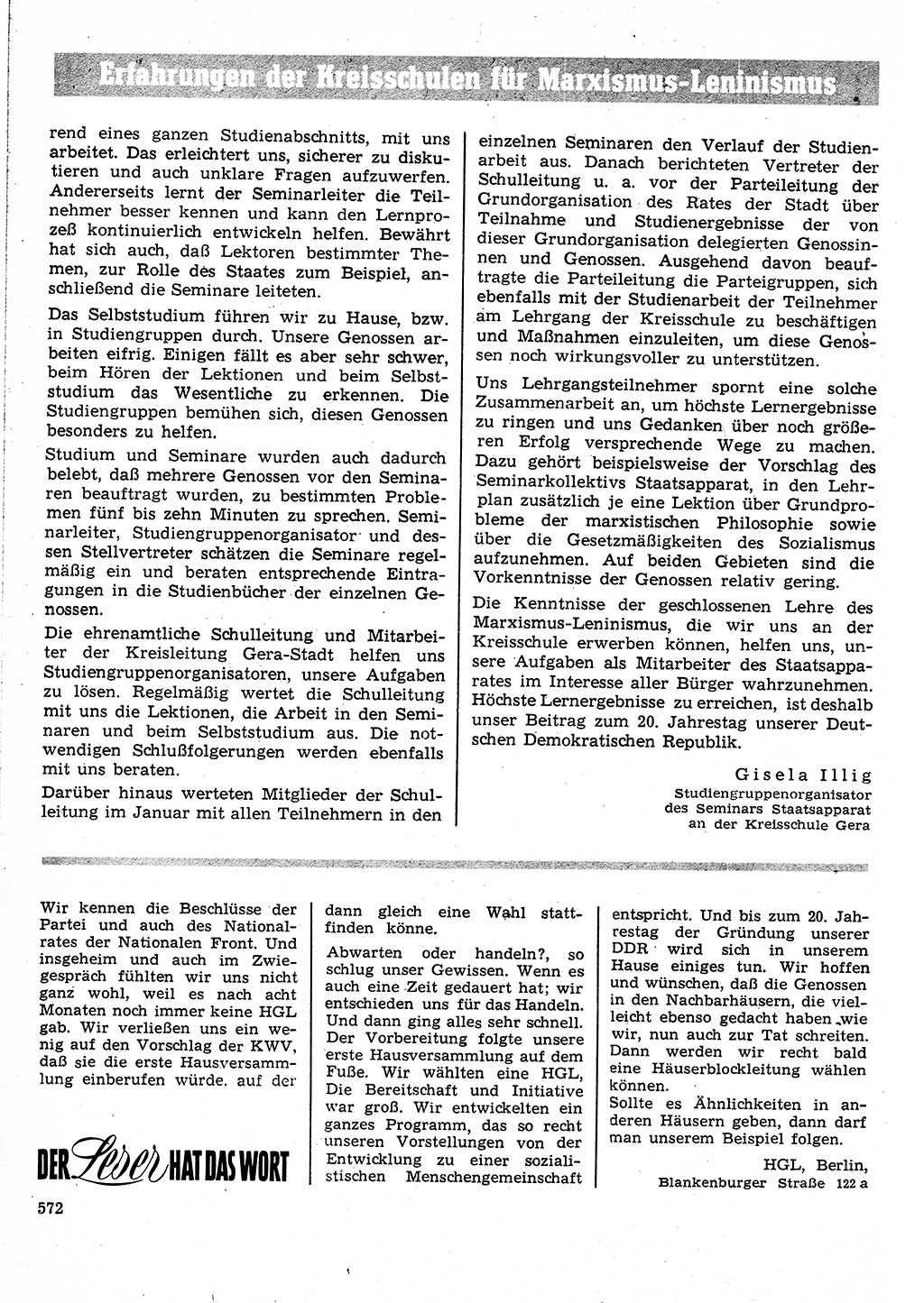 Neuer Weg (NW), Organ des Zentralkomitees (ZK) der SED (Sozialistische Einheitspartei Deutschlands) für Fragen des Parteilebens, 24. Jahrgang [Deutsche Demokratische Republik (DDR)] 1969, Seite 572 (NW ZK SED DDR 1969, S. 572)