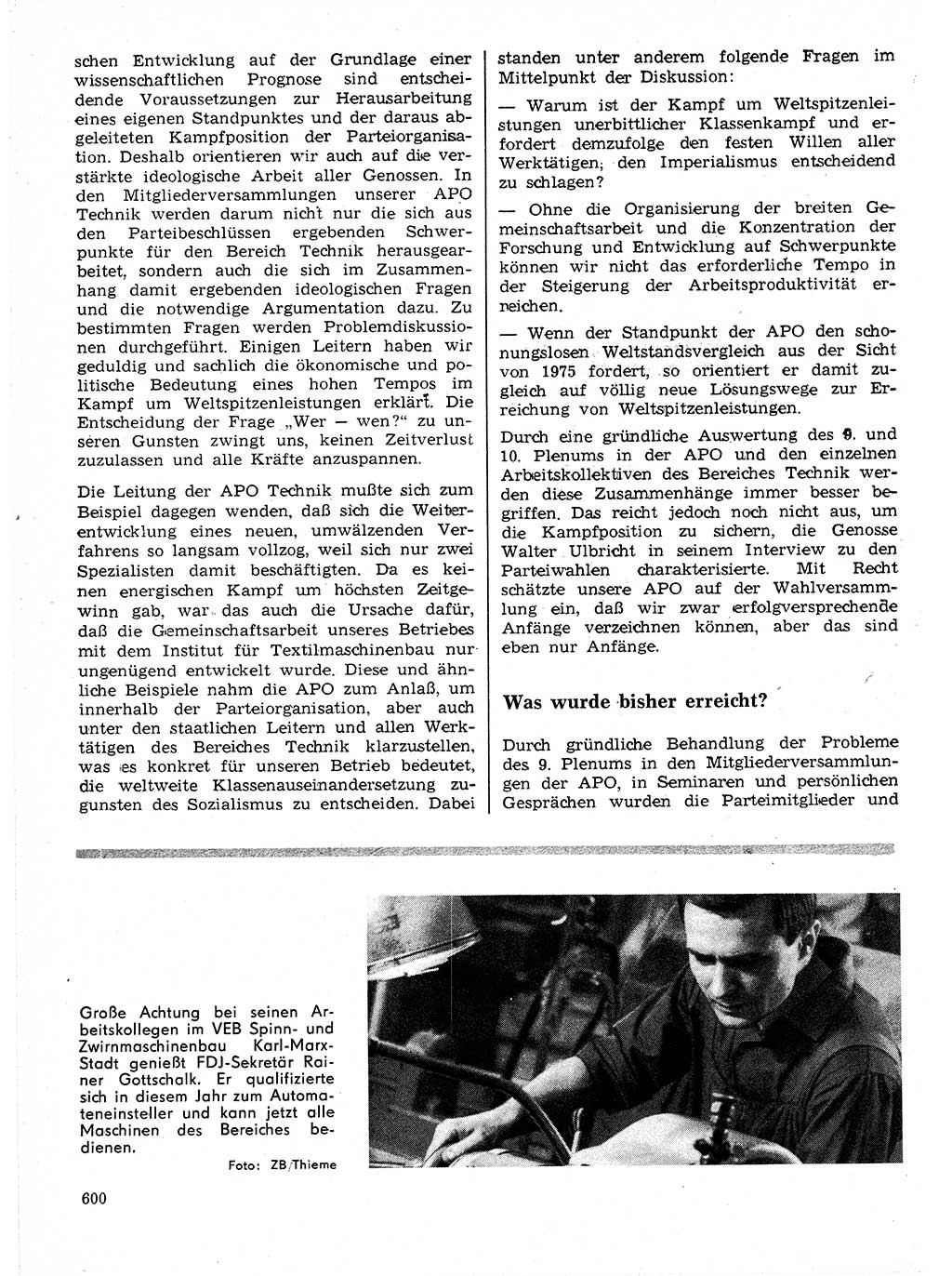 Neuer Weg (NW), Organ des Zentralkomitees (ZK) der SED (Sozialistische Einheitspartei Deutschlands) für Fragen des Parteilebens, 24. Jahrgang [Deutsche Demokratische Republik (DDR)] 1969, Seite 600 (NW ZK SED DDR 1969, S. 600)