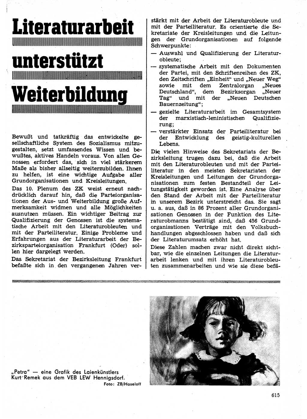 Neuer Weg (NW), Organ des Zentralkomitees (ZK) der SED (Sozialistische Einheitspartei Deutschlands) für Fragen des Parteilebens, 24. Jahrgang [Deutsche Demokratische Republik (DDR)] 1969, Seite 615 (NW ZK SED DDR 1969, S. 615)
