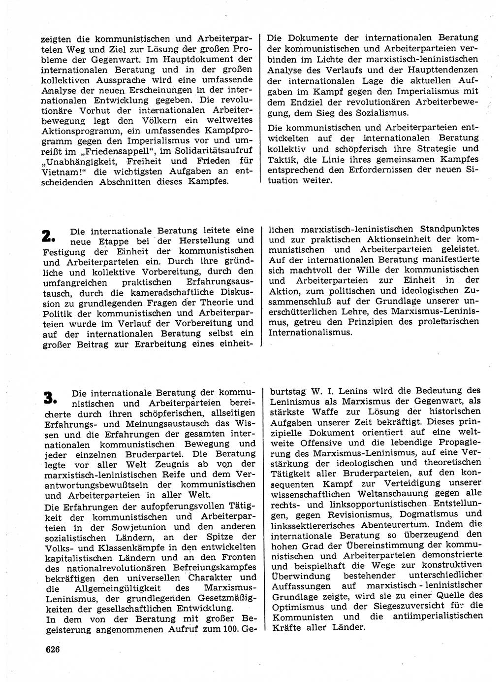 Neuer Weg (NW), Organ des Zentralkomitees (ZK) der SED (Sozialistische Einheitspartei Deutschlands) für Fragen des Parteilebens, 24. Jahrgang [Deutsche Demokratische Republik (DDR)] 1969, Seite 626 (NW ZK SED DDR 1969, S. 626)