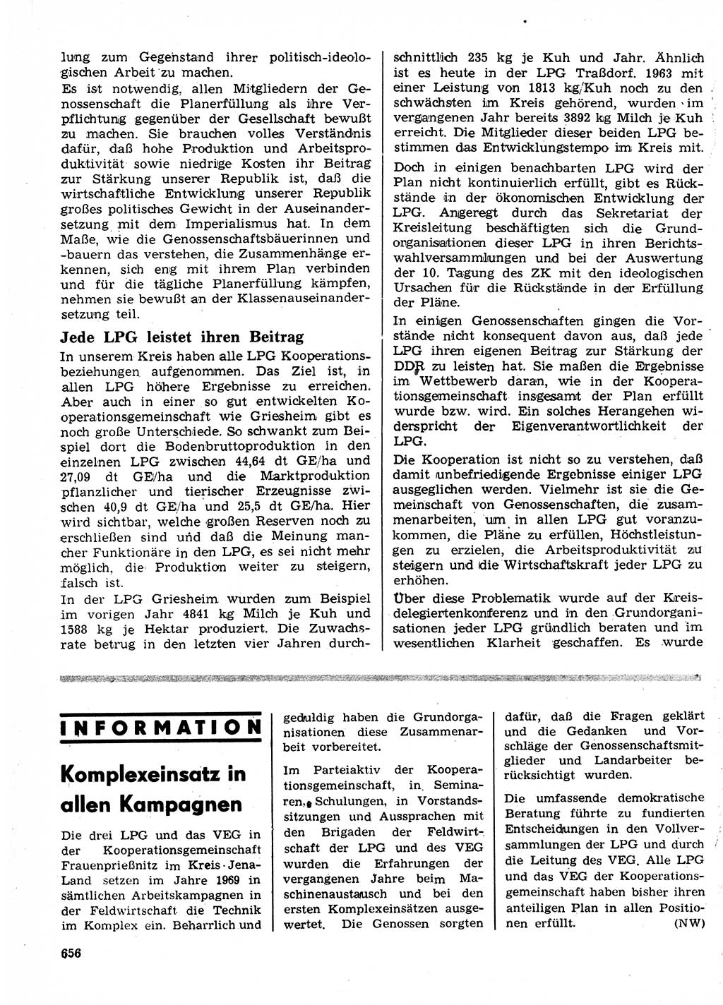 Neuer Weg (NW), Organ des Zentralkomitees (ZK) der SED (Sozialistische Einheitspartei Deutschlands) für Fragen des Parteilebens, 24. Jahrgang [Deutsche Demokratische Republik (DDR)] 1969, Seite 656 (NW ZK SED DDR 1969, S. 656)