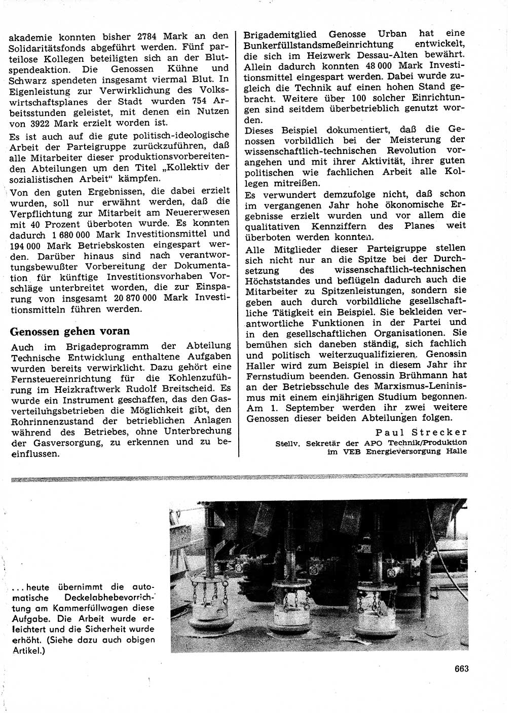 Neuer Weg (NW), Organ des Zentralkomitees (ZK) der SED (Sozialistische Einheitspartei Deutschlands) für Fragen des Parteilebens, 24. Jahrgang [Deutsche Demokratische Republik (DDR)] 1969, Seite 663 (NW ZK SED DDR 1969, S. 663)