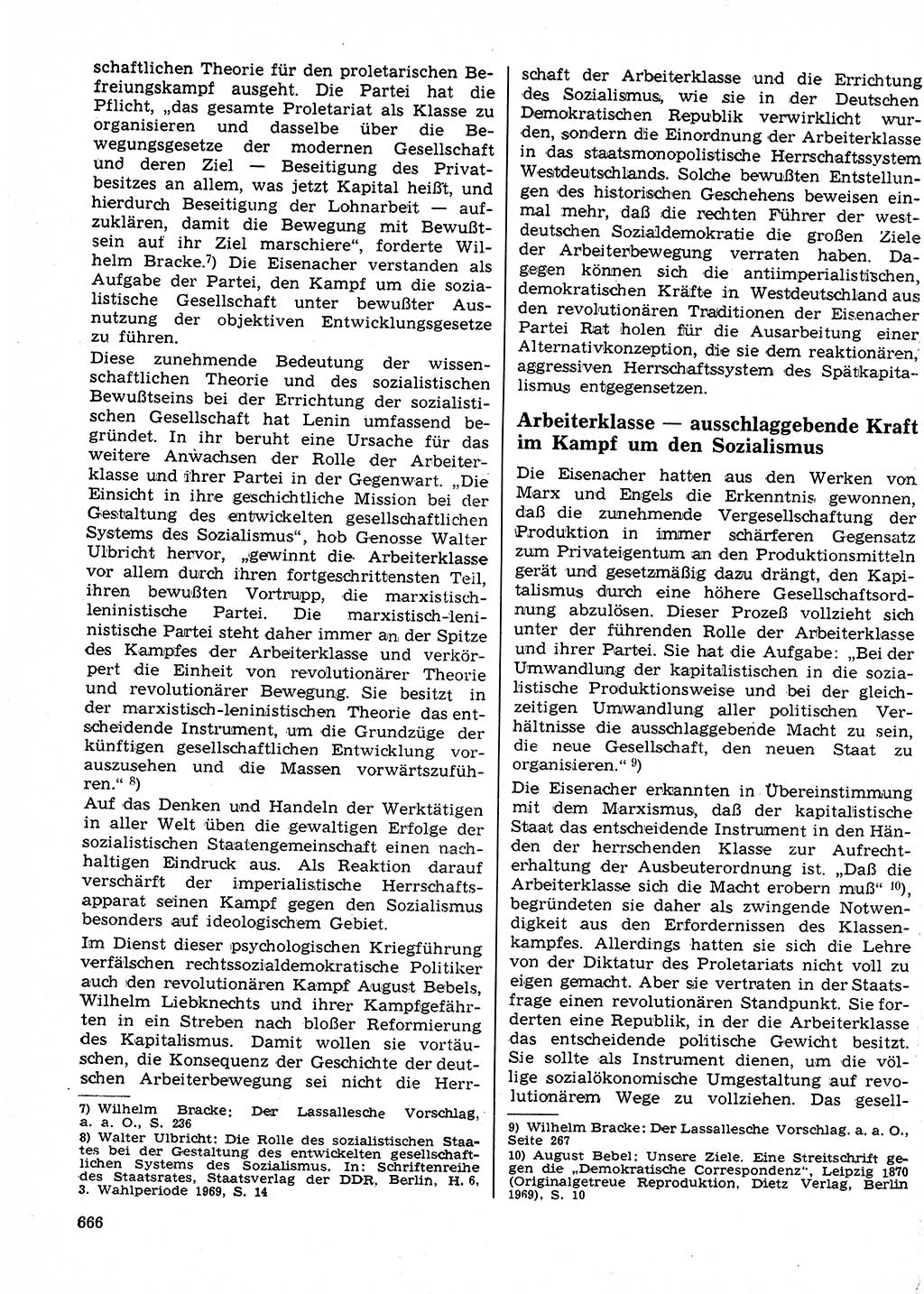 Neuer Weg (NW), Organ des Zentralkomitees (ZK) der SED (Sozialistische Einheitspartei Deutschlands) für Fragen des Parteilebens, 24. Jahrgang [Deutsche Demokratische Republik (DDR)] 1969, Seite 666 (NW ZK SED DDR 1969, S. 666)