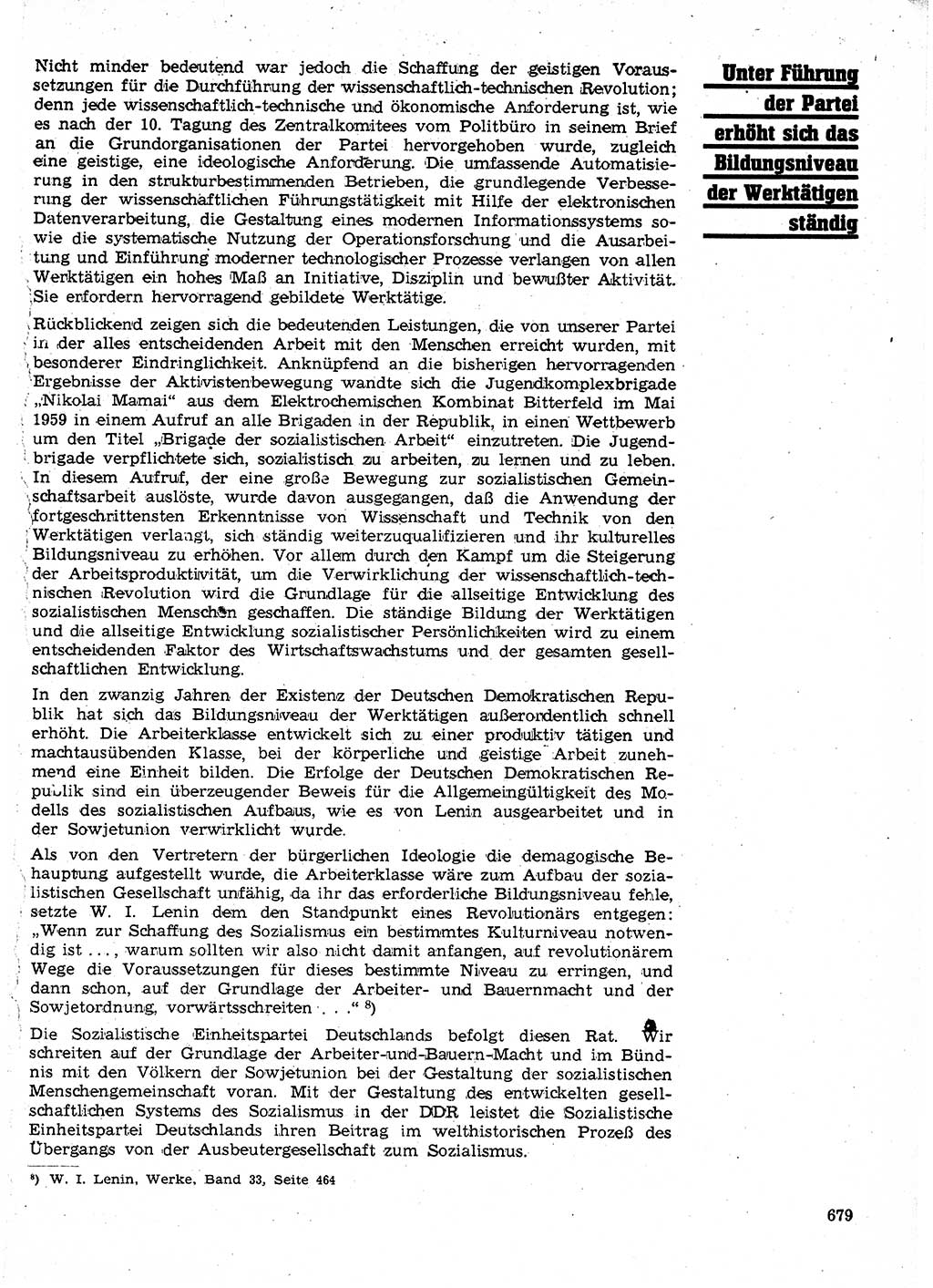 Neuer Weg (NW), Organ des Zentralkomitees (ZK) der SED (Sozialistische Einheitspartei Deutschlands) für Fragen des Parteilebens, 24. Jahrgang [Deutsche Demokratische Republik (DDR)] 1969, Seite 679 (NW ZK SED DDR 1969, S. 679)