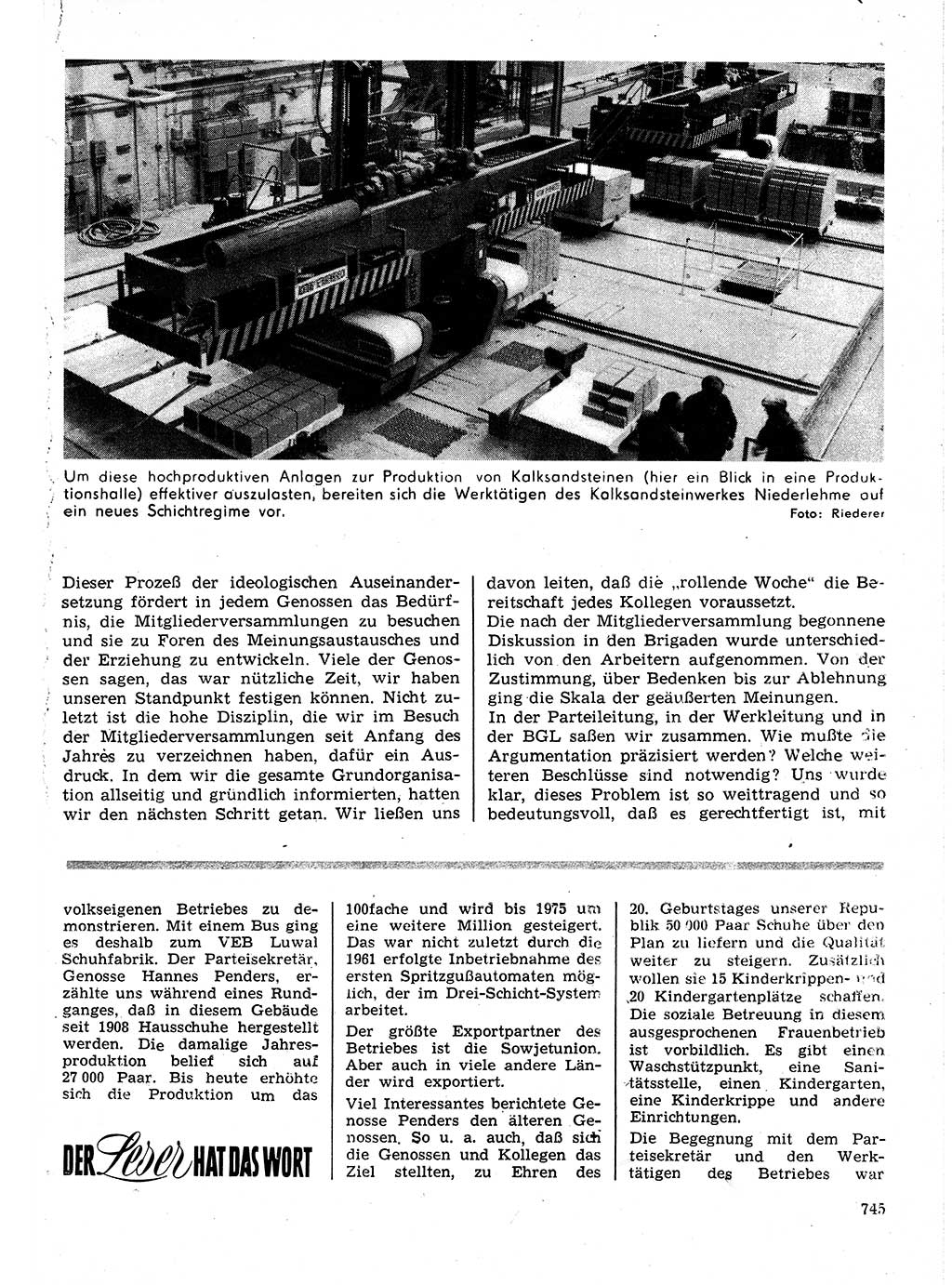 Neuer Weg (NW), Organ des Zentralkomitees (ZK) der SED (Sozialistische Einheitspartei Deutschlands) für Fragen des Parteilebens, 24. Jahrgang [Deutsche Demokratische Republik (DDR)] 1969, Seite 745 (NW ZK SED DDR 1969, S. 745)