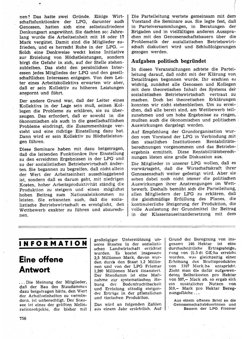 Neuer Weg (NW), Organ des Zentralkomitees (ZK) der SED (Sozialistische Einheitspartei Deutschlands) für Fragen des Parteilebens, 24. Jahrgang [Deutsche Demokratische Republik (DDR)] 1969, Seite 756 (NW ZK SED DDR 1969, S. 756)
