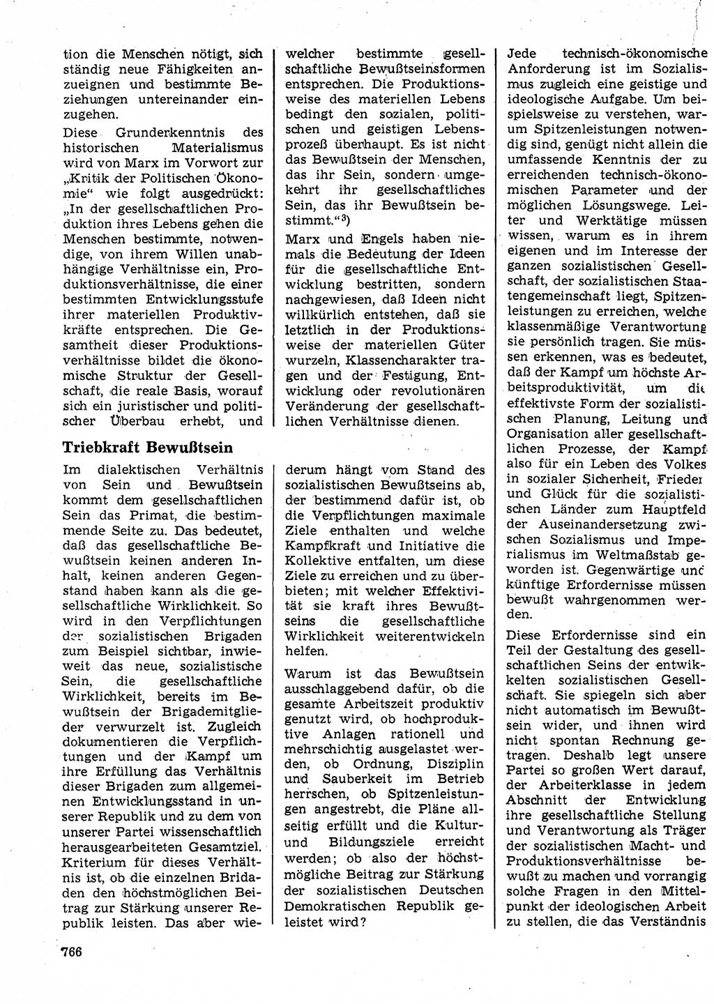 Neuer Weg (NW), Organ des Zentralkomitees (ZK) der SED (Sozialistische Einheitspartei Deutschlands) für Fragen des Parteilebens, 24. Jahrgang [Deutsche Demokratische Republik (DDR)] 1969, Seite 766 (NW ZK SED DDR 1969, S. 766)