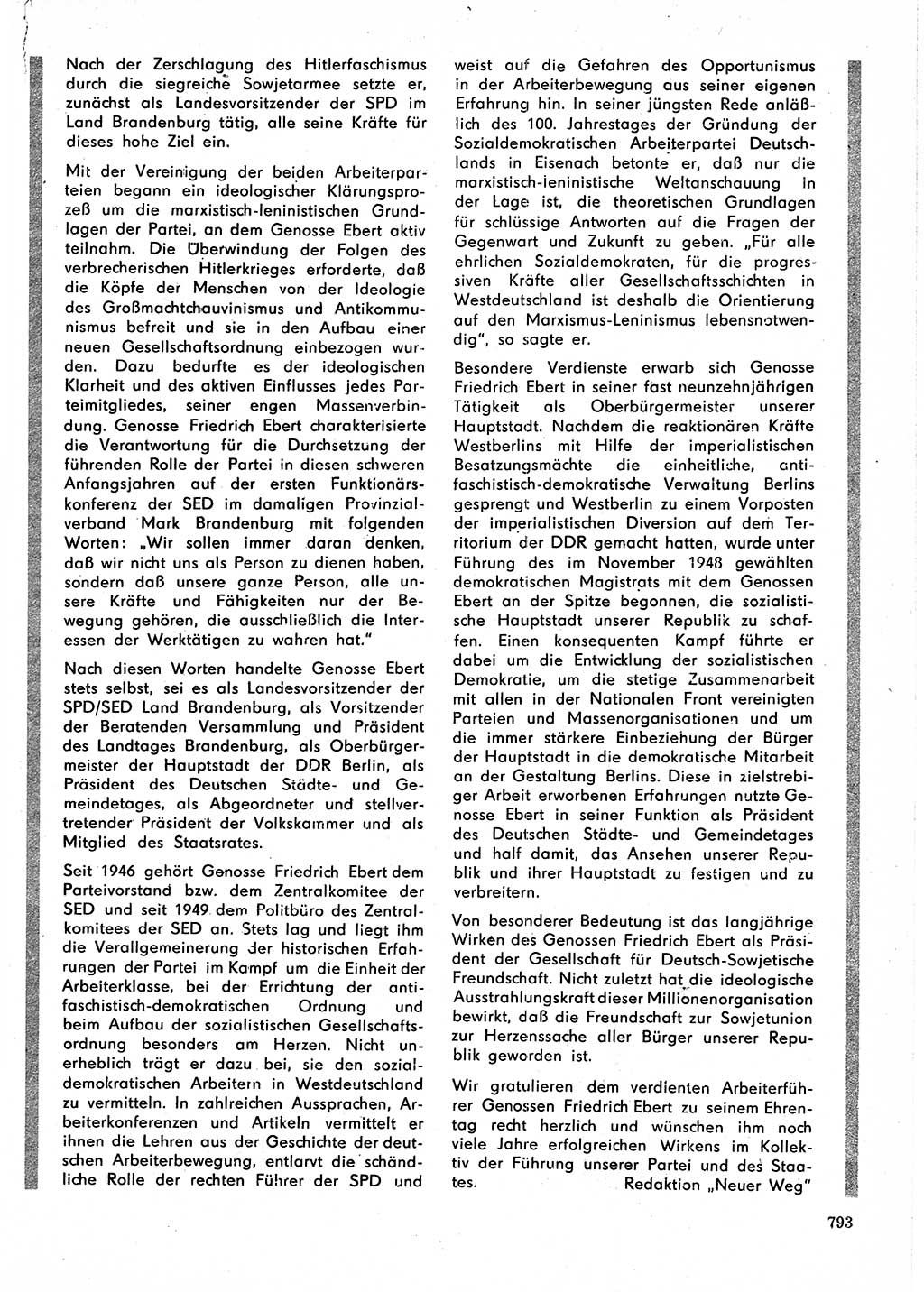 Neuer Weg (NW), Organ des Zentralkomitees (ZK) der SED (Sozialistische Einheitspartei Deutschlands) für Fragen des Parteilebens, 24. Jahrgang [Deutsche Demokratische Republik (DDR)] 1969, Seite 793 (NW ZK SED DDR 1969, S. 793)