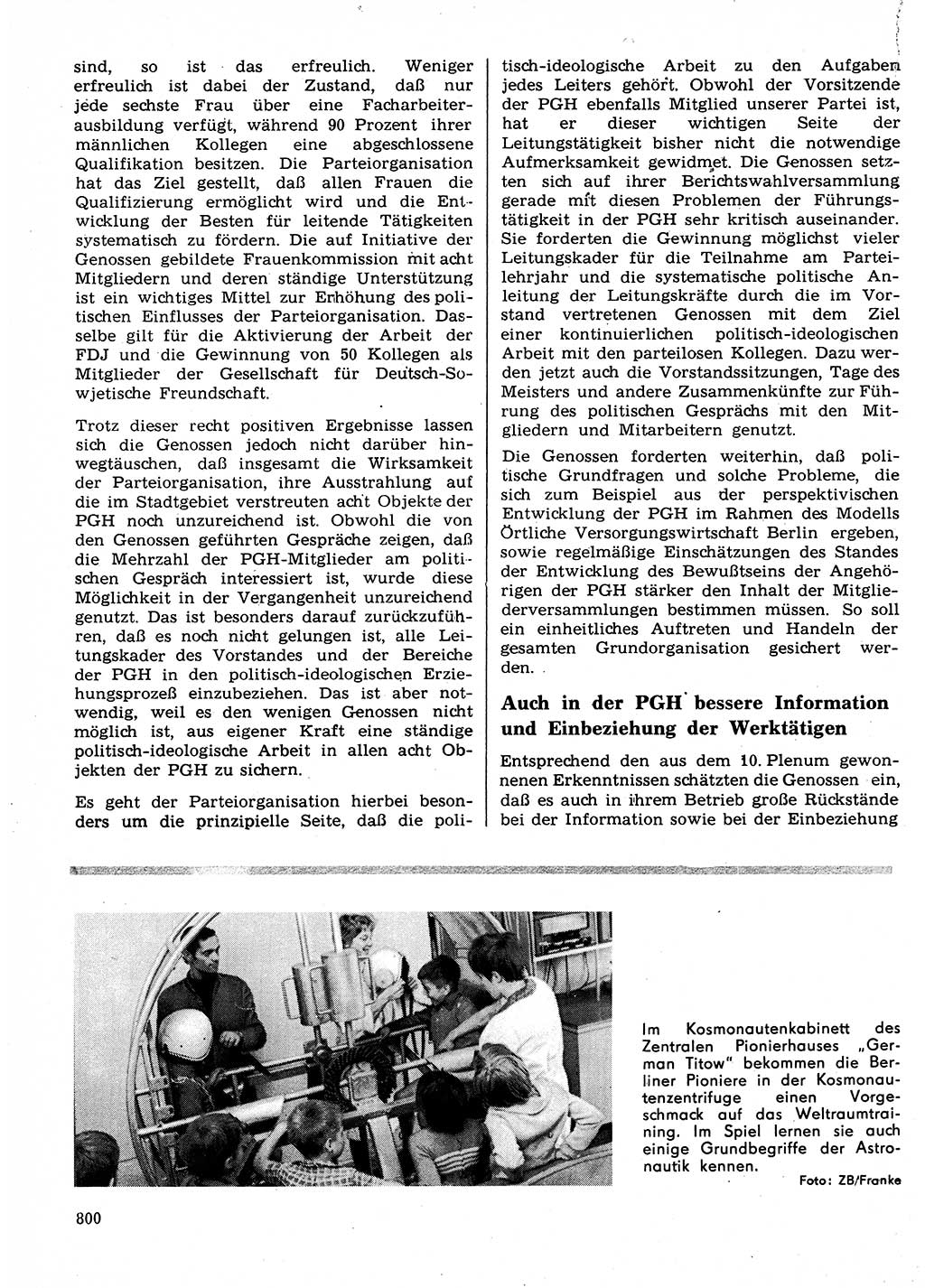 Neuer Weg (NW), Organ des Zentralkomitees (ZK) der SED (Sozialistische Einheitspartei Deutschlands) für Fragen des Parteilebens, 24. Jahrgang [Deutsche Demokratische Republik (DDR)] 1969, Seite 800 (NW ZK SED DDR 1969, S. 800)