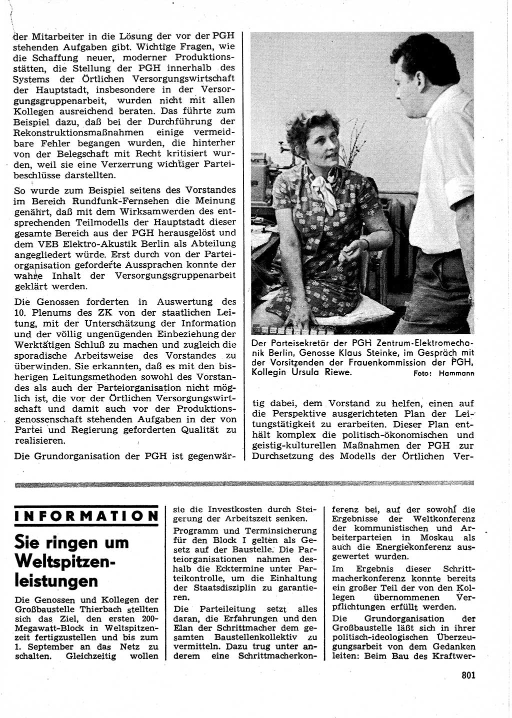 Neuer Weg (NW), Organ des Zentralkomitees (ZK) der SED (Sozialistische Einheitspartei Deutschlands) für Fragen des Parteilebens, 24. Jahrgang [Deutsche Demokratische Republik (DDR)] 1969, Seite 801 (NW ZK SED DDR 1969, S. 801)