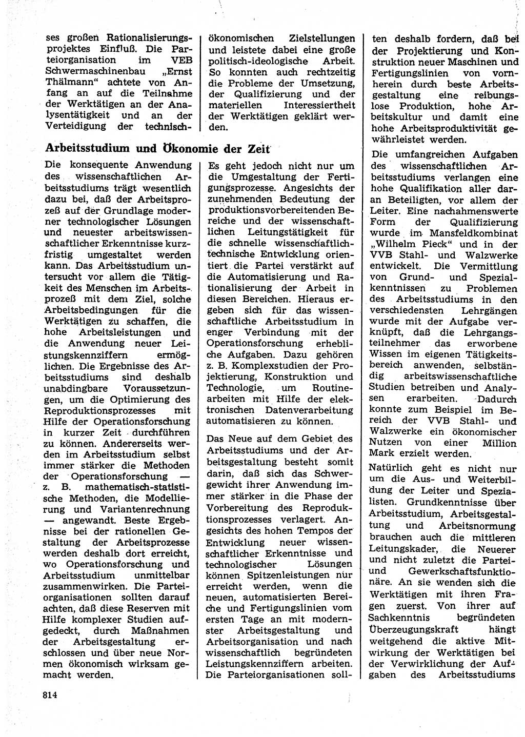 Neuer Weg (NW), Organ des Zentralkomitees (ZK) der SED (Sozialistische Einheitspartei Deutschlands) für Fragen des Parteilebens, 24. Jahrgang [Deutsche Demokratische Republik (DDR)] 1969, Seite 814 (NW ZK SED DDR 1969, S. 814)