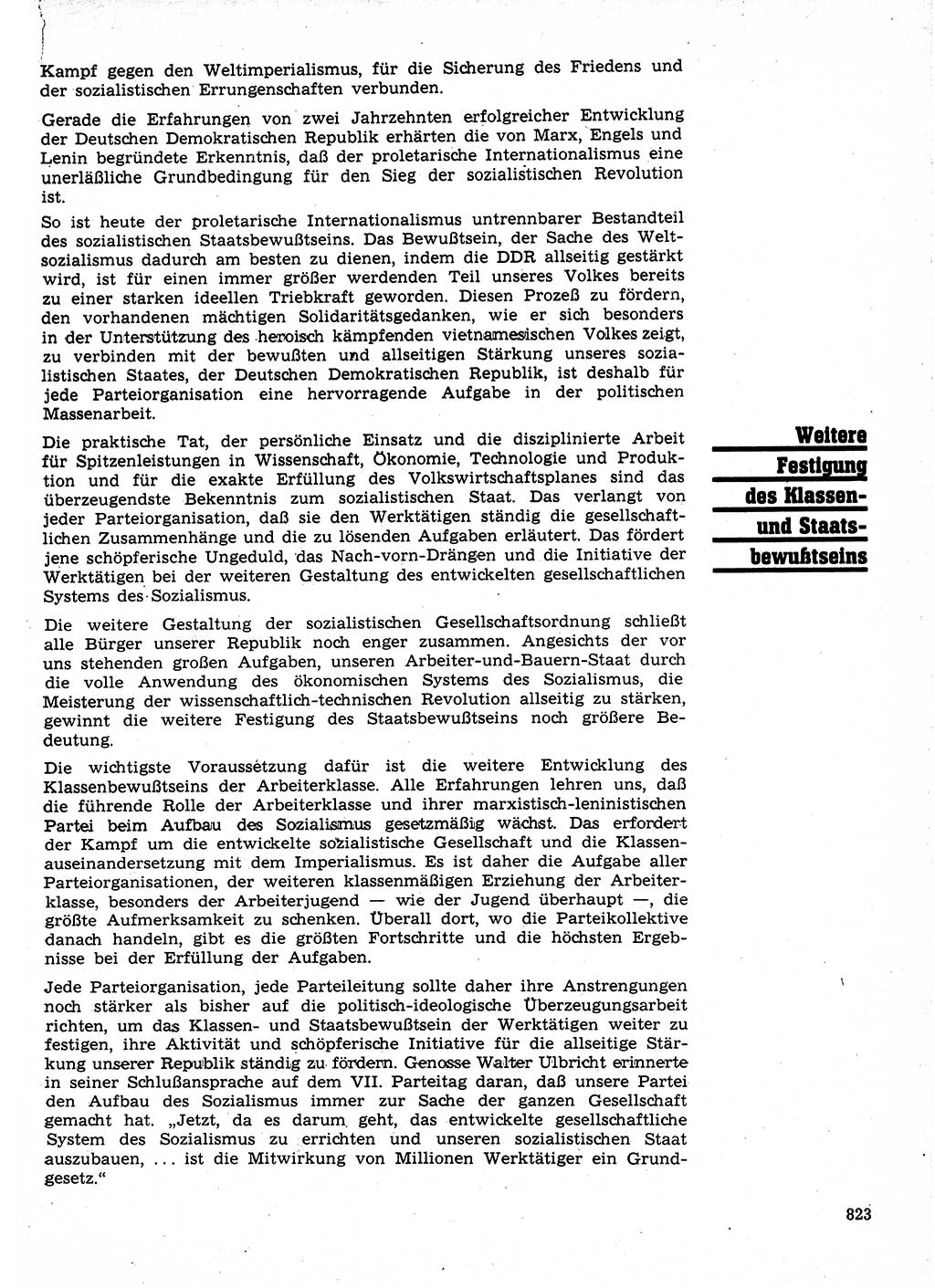 Neuer Weg (NW), Organ des Zentralkomitees (ZK) der SED (Sozialistische Einheitspartei Deutschlands) für Fragen des Parteilebens, 24. Jahrgang [Deutsche Demokratische Republik (DDR)] 1969, Seite 823 (NW ZK SED DDR 1969, S. 823)