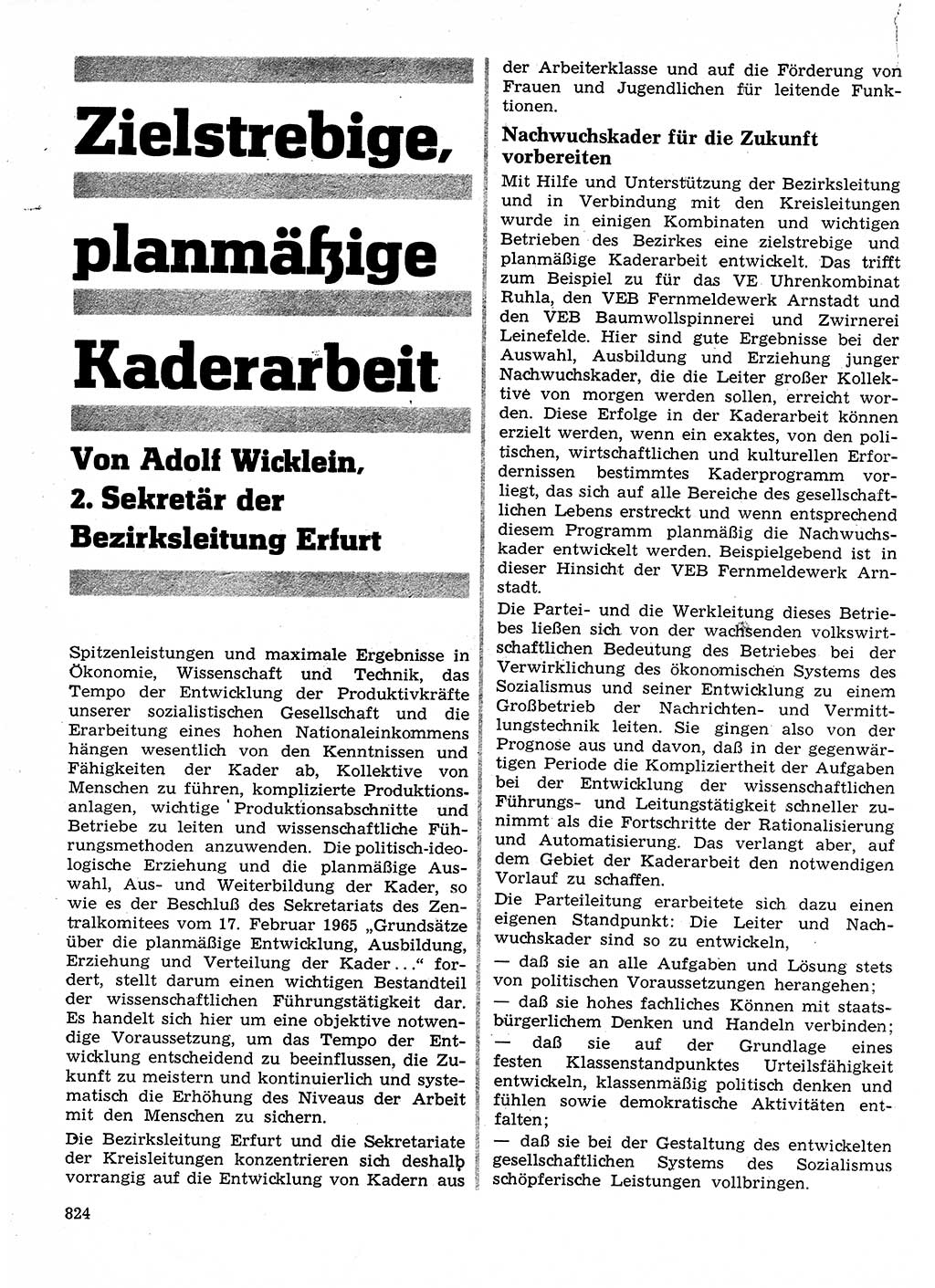 Neuer Weg (NW), Organ des Zentralkomitees (ZK) der SED (Sozialistische Einheitspartei Deutschlands) für Fragen des Parteilebens, 24. Jahrgang [Deutsche Demokratische Republik (DDR)] 1969, Seite 824 (NW ZK SED DDR 1969, S. 824)