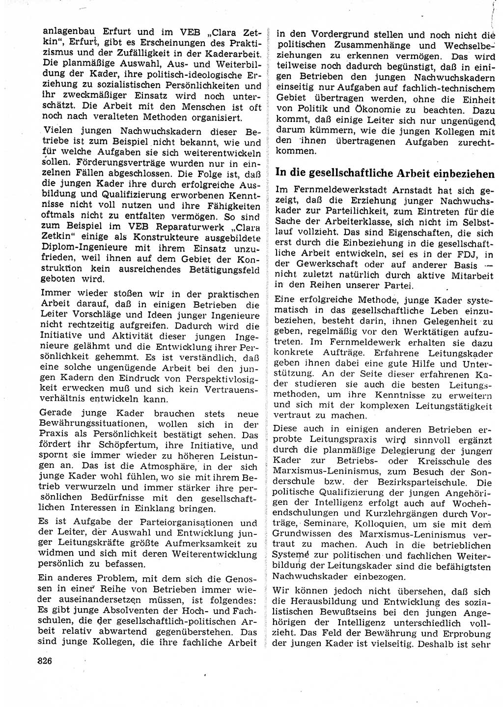 Neuer Weg (NW), Organ des Zentralkomitees (ZK) der SED (Sozialistische Einheitspartei Deutschlands) für Fragen des Parteilebens, 24. Jahrgang [Deutsche Demokratische Republik (DDR)] 1969, Seite 826 (NW ZK SED DDR 1969, S. 826)
