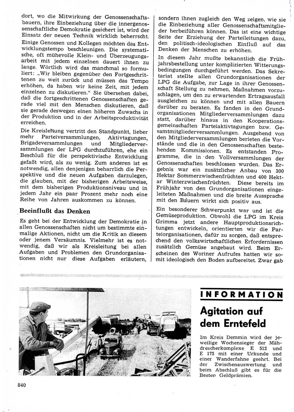 Neuer Weg (NW), Organ des Zentralkomitees (ZK) der SED (Sozialistische Einheitspartei Deutschlands) für Fragen des Parteilebens, 24. Jahrgang [Deutsche Demokratische Republik (DDR)] 1969, Seite 840 (NW ZK SED DDR 1969, S. 840)