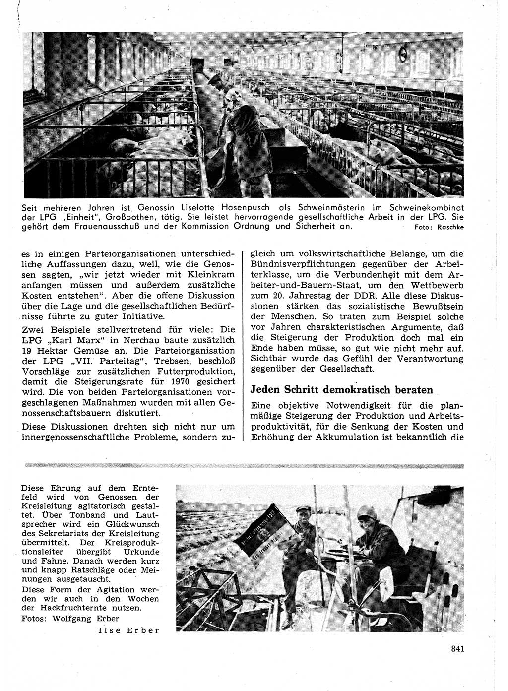 Neuer Weg (NW), Organ des Zentralkomitees (ZK) der SED (Sozialistische Einheitspartei Deutschlands) für Fragen des Parteilebens, 24. Jahrgang [Deutsche Demokratische Republik (DDR)] 1969, Seite 841 (NW ZK SED DDR 1969, S. 841)