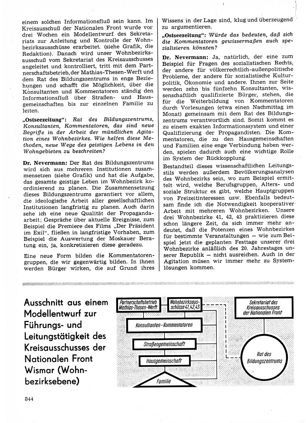 Neuer Weg (NW), Organ des Zentralkomitees (ZK) der SED (Sozialistische Einheitspartei Deutschlands) für Fragen des Parteilebens, 24. Jahrgang [Deutsche Demokratische Republik (DDR)] 1969, Seite 844 (NW ZK SED DDR 1969, S. 844)