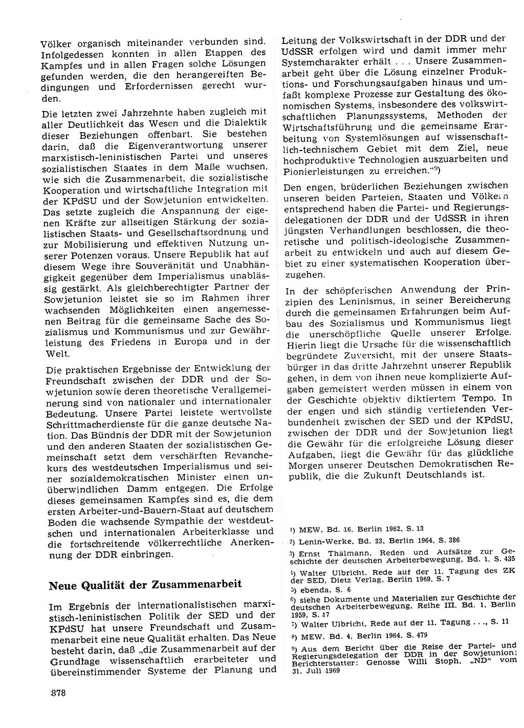 Neuer Weg (NW), Organ des Zentralkomitees (ZK) der SED (Sozialistische Einheitspartei Deutschlands) für Fragen des Parteilebens, 24. Jahrgang [Deutsche Demokratische Republik (DDR)] 1969, Seite 878 (NW ZK SED DDR 1969, S. 878)