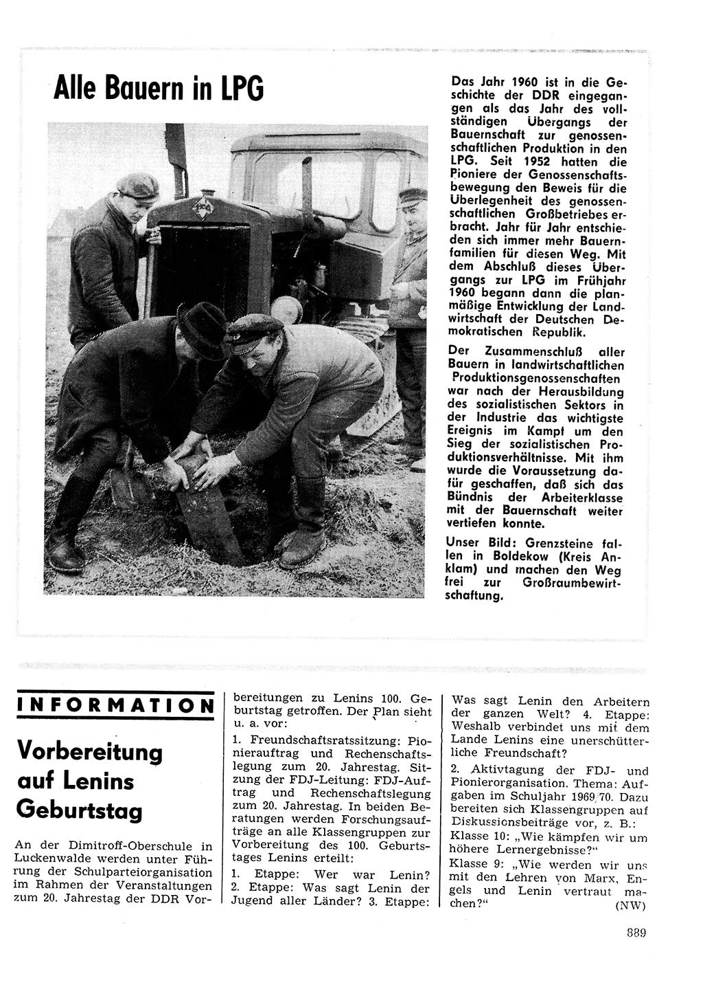 Neuer Weg (NW), Organ des Zentralkomitees (ZK) der SED (Sozialistische Einheitspartei Deutschlands) für Fragen des Parteilebens, 24. Jahrgang [Deutsche Demokratische Republik (DDR)] 1969, Seite 889 (NW ZK SED DDR 1969, S. 889)