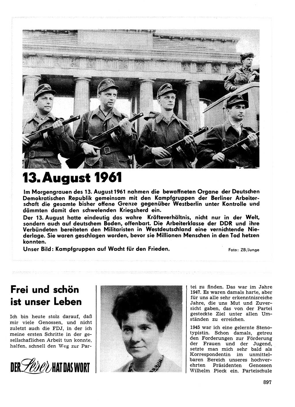 Neuer Weg (NW), Organ des Zentralkomitees (ZK) der SED (Sozialistische Einheitspartei Deutschlands) für Fragen des Parteilebens, 24. Jahrgang [Deutsche Demokratische Republik (DDR)] 1969, Seite 897 (NW ZK SED DDR 1969, S. 897)