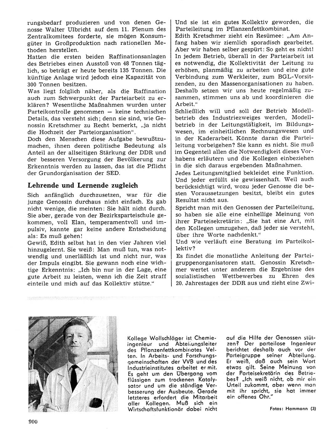 Neuer Weg (NW), Organ des Zentralkomitees (ZK) der SED (Sozialistische Einheitspartei Deutschlands) für Fragen des Parteilebens, 24. Jahrgang [Deutsche Demokratische Republik (DDR)] 1969, Seite 900 (NW ZK SED DDR 1969, S. 900)