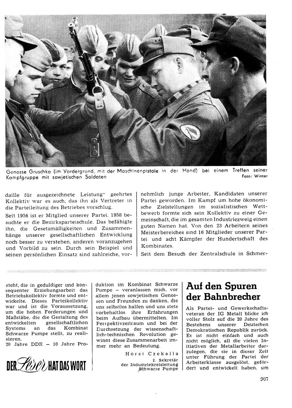 Neuer Weg (NW), Organ des Zentralkomitees (ZK) der SED (Sozialistische Einheitspartei Deutschlands) für Fragen des Parteilebens, 24. Jahrgang [Deutsche Demokratische Republik (DDR)] 1969, Seite 907 (NW ZK SED DDR 1969, S. 907)