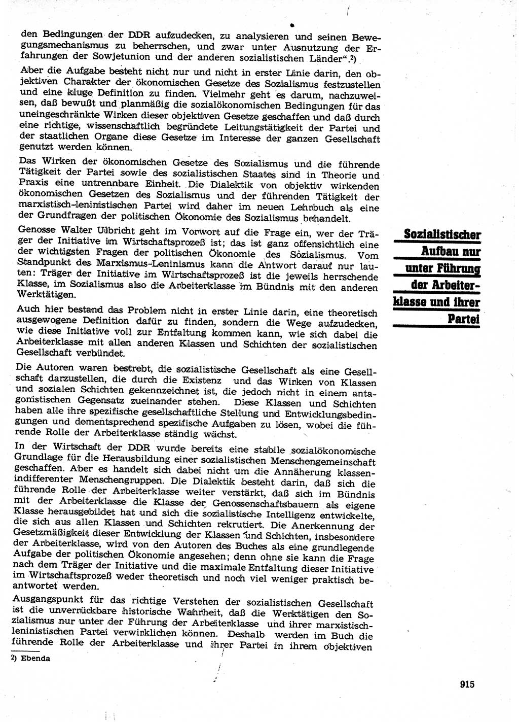 Neuer Weg (NW), Organ des Zentralkomitees (ZK) der SED (Sozialistische Einheitspartei Deutschlands) für Fragen des Parteilebens, 24. Jahrgang [Deutsche Demokratische Republik (DDR)] 1969, Seite 915 (NW ZK SED DDR 1969, S. 915)