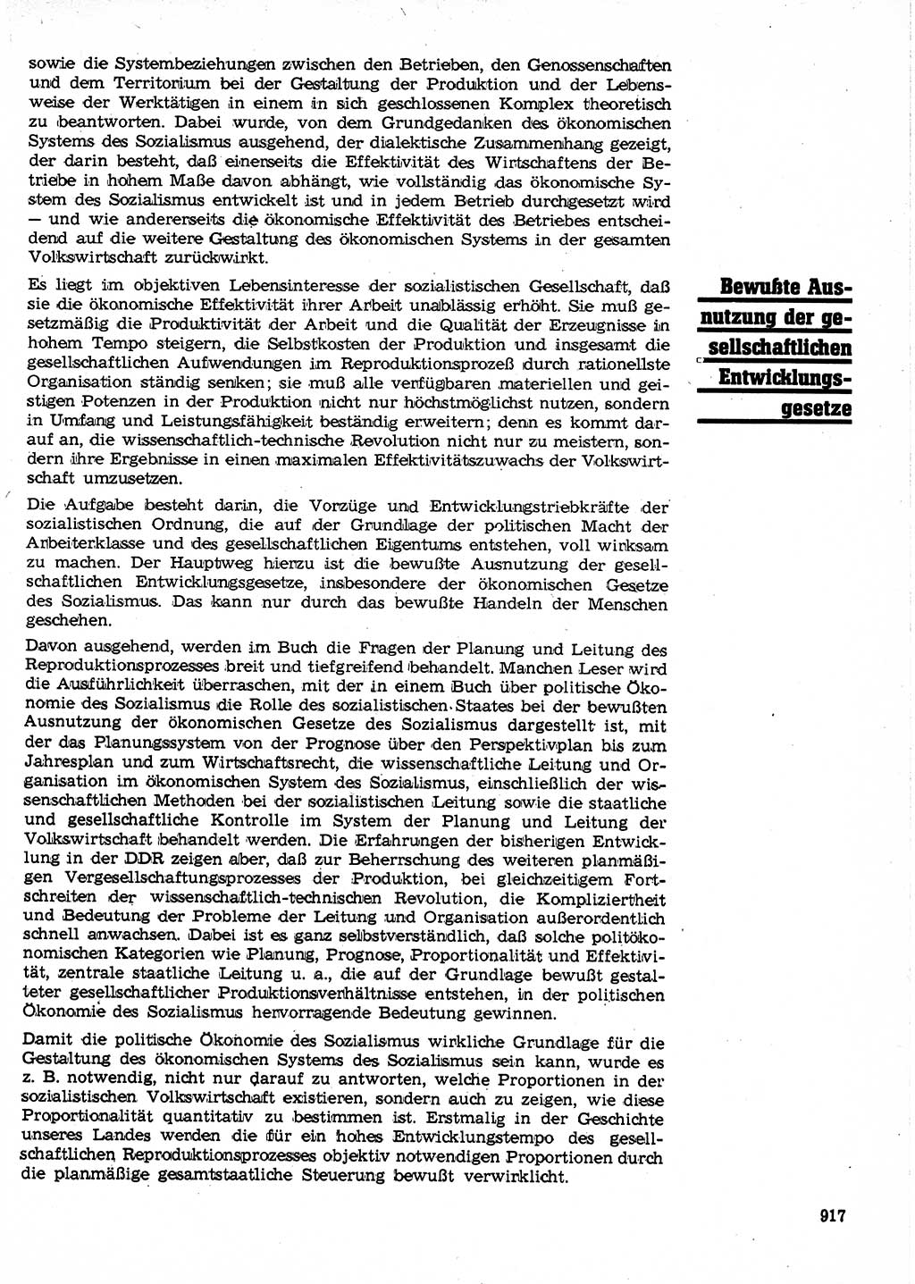 Neuer Weg (NW), Organ des Zentralkomitees (ZK) der SED (Sozialistische Einheitspartei Deutschlands) für Fragen des Parteilebens, 24. Jahrgang [Deutsche Demokratische Republik (DDR)] 1969, Seite 917 (NW ZK SED DDR 1969, S. 917)