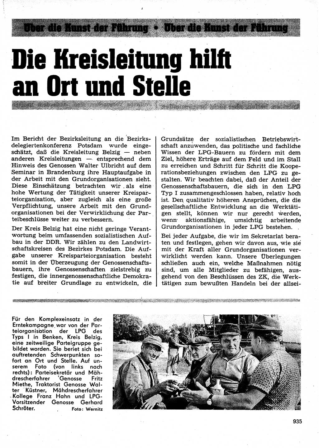 Neuer Weg (NW), Organ des Zentralkomitees (ZK) der SED (Sozialistische Einheitspartei Deutschlands) für Fragen des Parteilebens, 24. Jahrgang [Deutsche Demokratische Republik (DDR)] 1969, Seite 935 (NW ZK SED DDR 1969, S. 935)