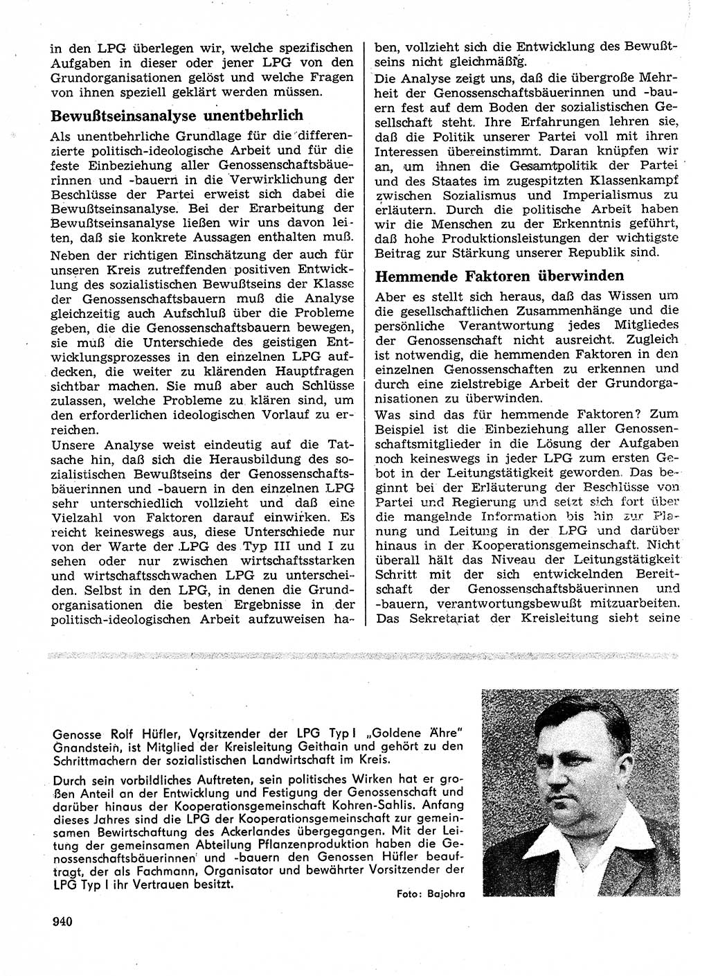 Neuer Weg (NW), Organ des Zentralkomitees (ZK) der SED (Sozialistische Einheitspartei Deutschlands) für Fragen des Parteilebens, 24. Jahrgang [Deutsche Demokratische Republik (DDR)] 1969, Seite 940 (NW ZK SED DDR 1969, S. 940)